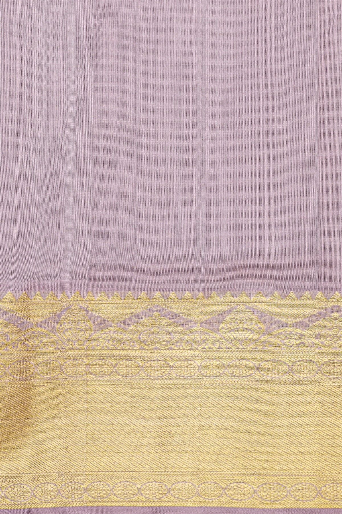 Venkatagiri Silk Onion Pink Saree With Rudraksha Buttis Body