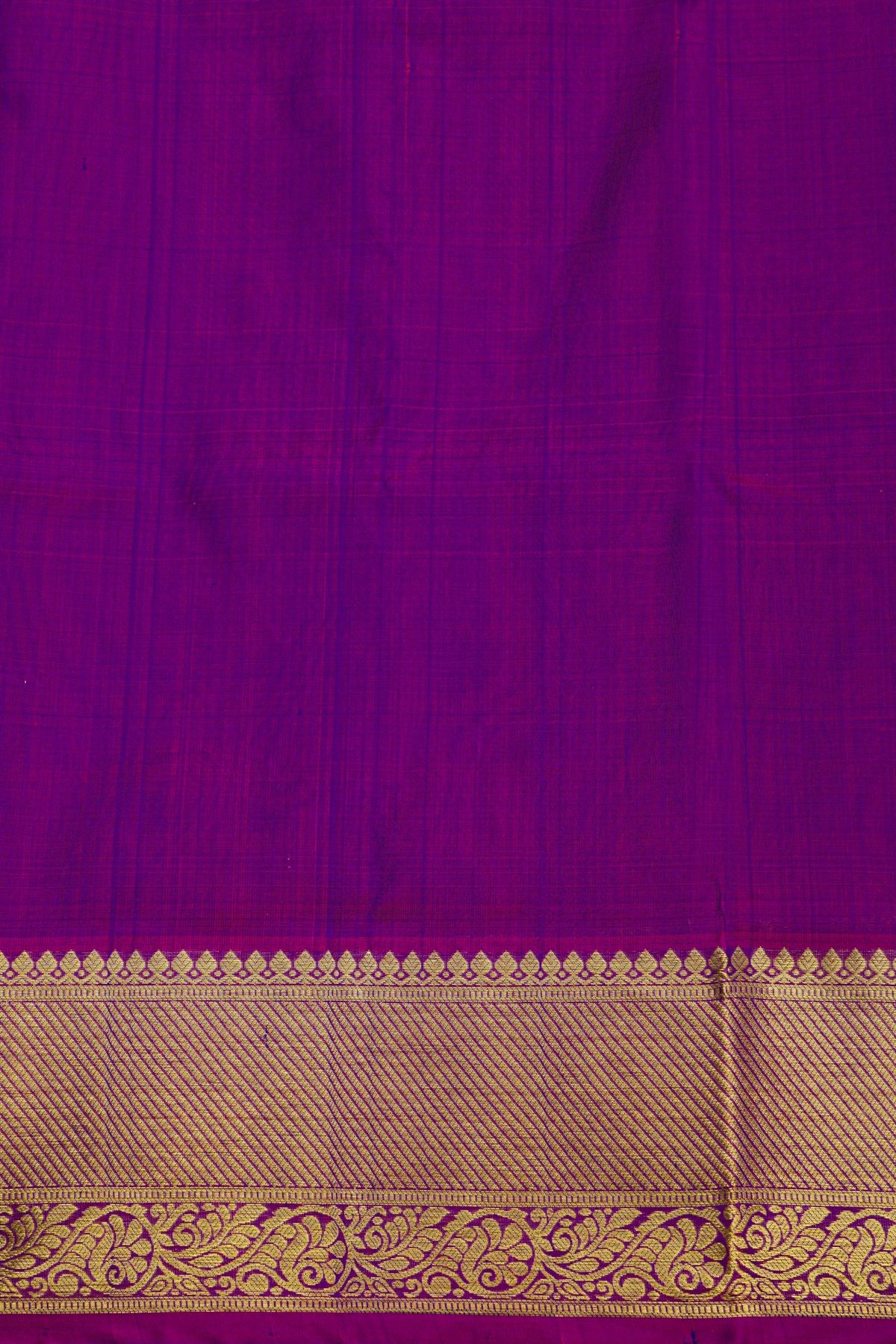 Venkatagiri Silk Royal Blue Saree With Florals And Leaves Body
