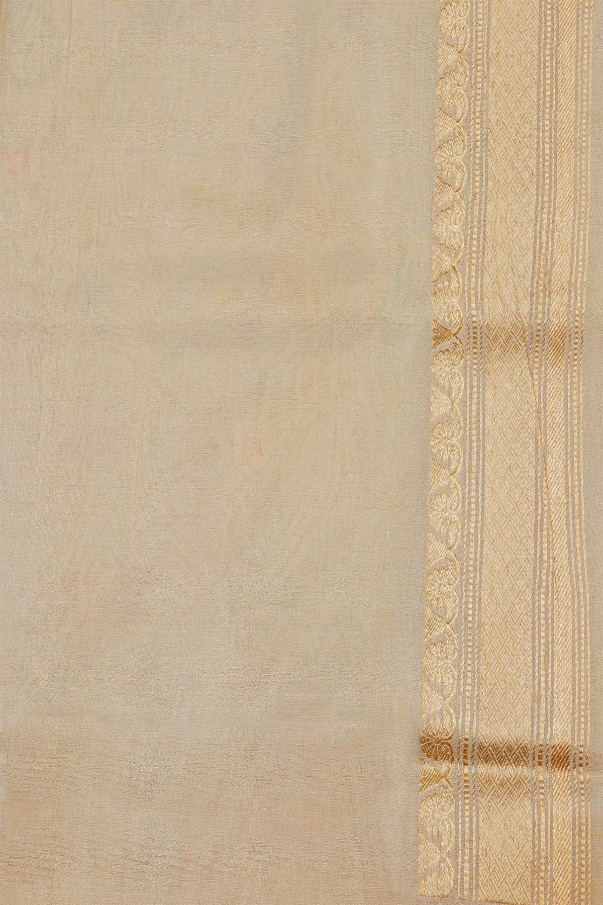 Banarasi Silk Off White Saree With Meenakari Floral And Leaf Body