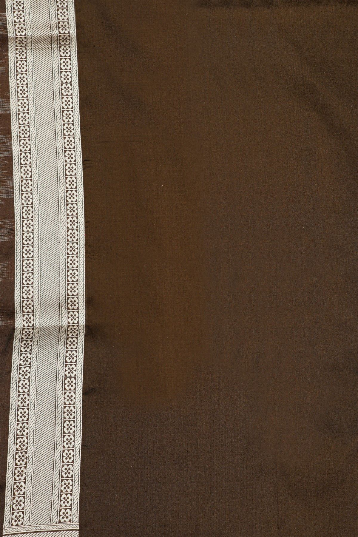 Banarasi Silk Brown Saree With Florals And Crown Buttis Body