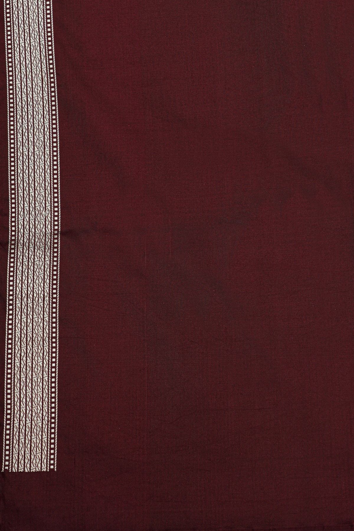 Banarasi Silk Maroon Saree With Zari Lines And Floral Buttis Body