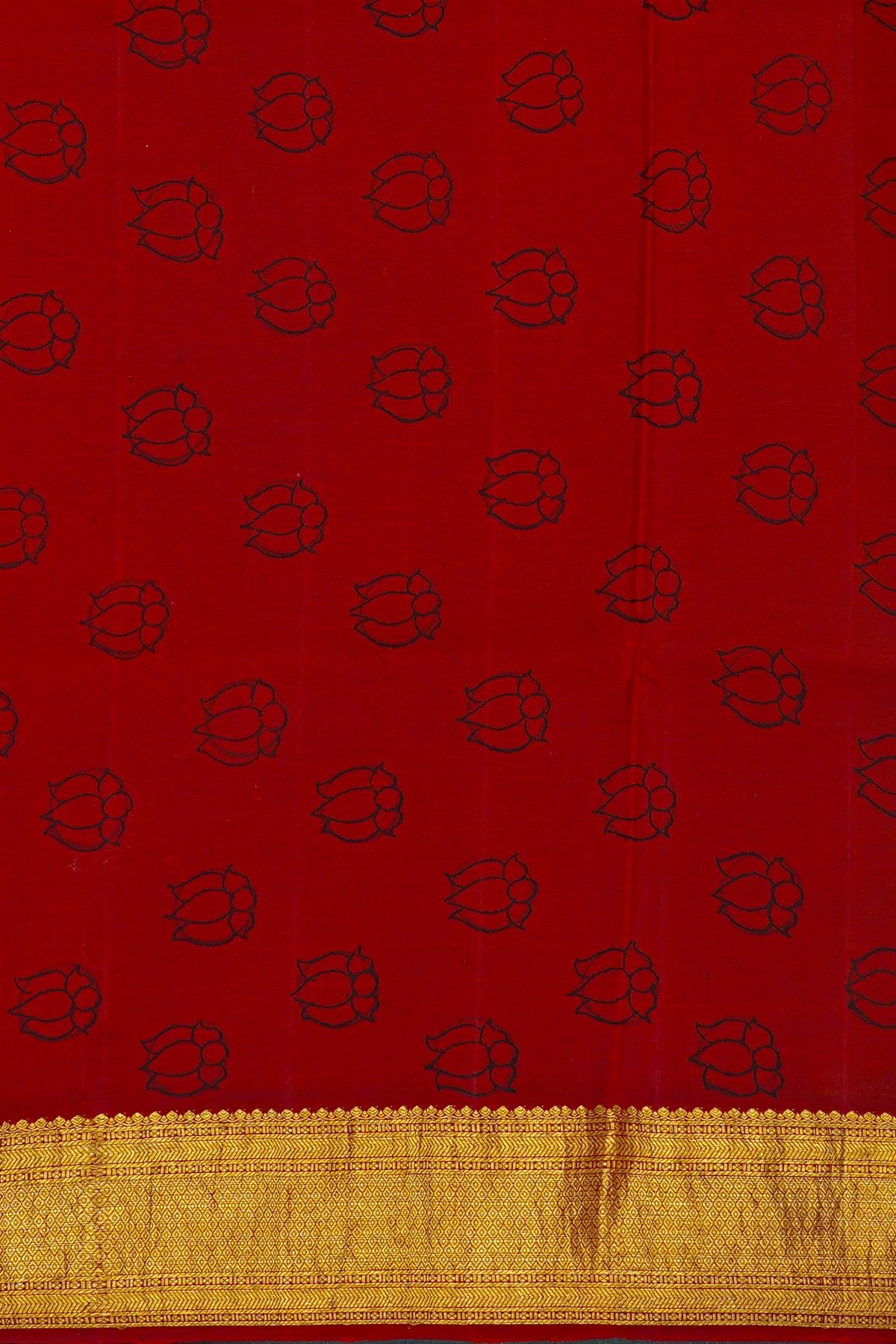 Kalamkari Silk Multi Colour Saree With Diamonds Zari Border