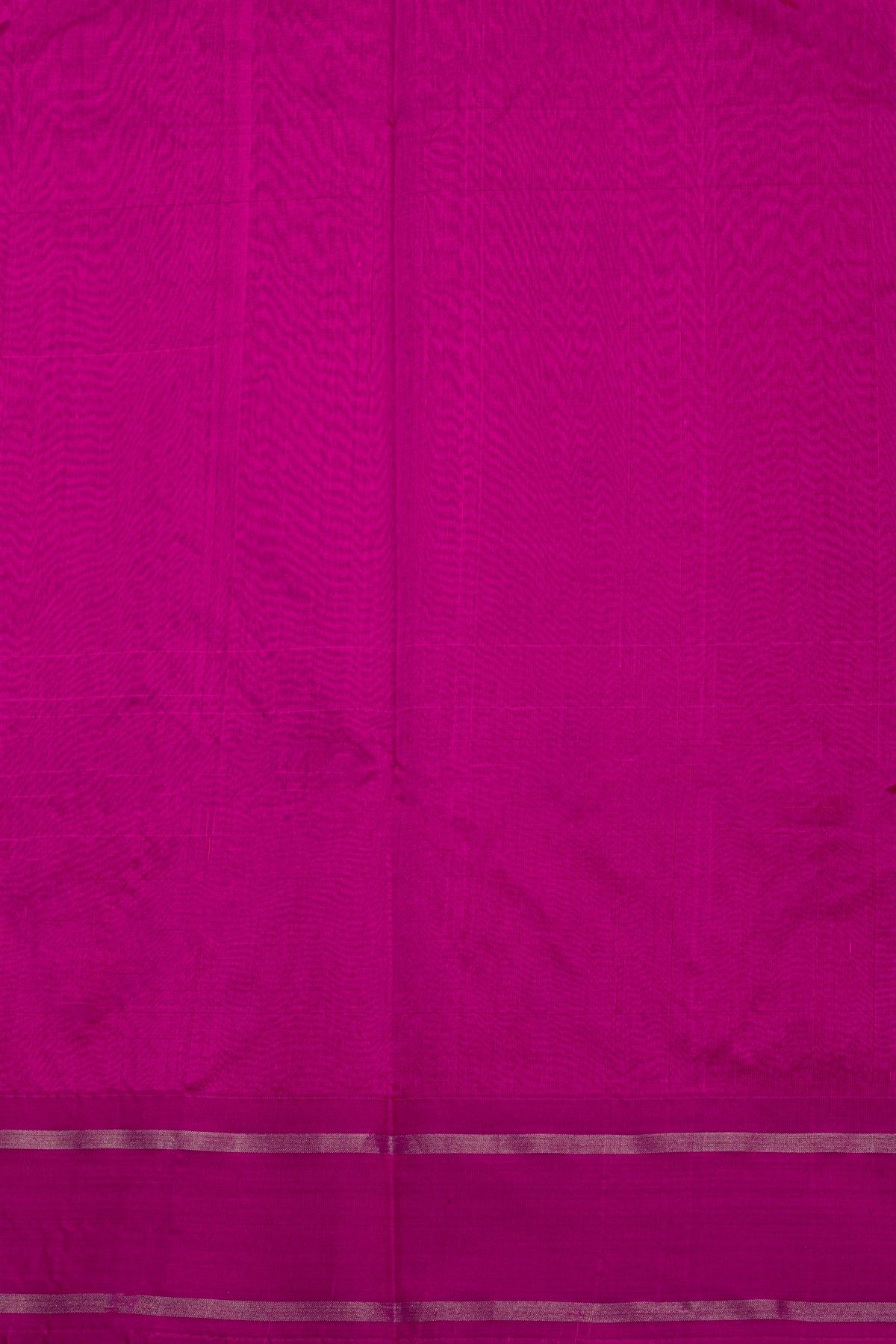 Chanderi Silk Magenta Saree With Floral Buttis Body