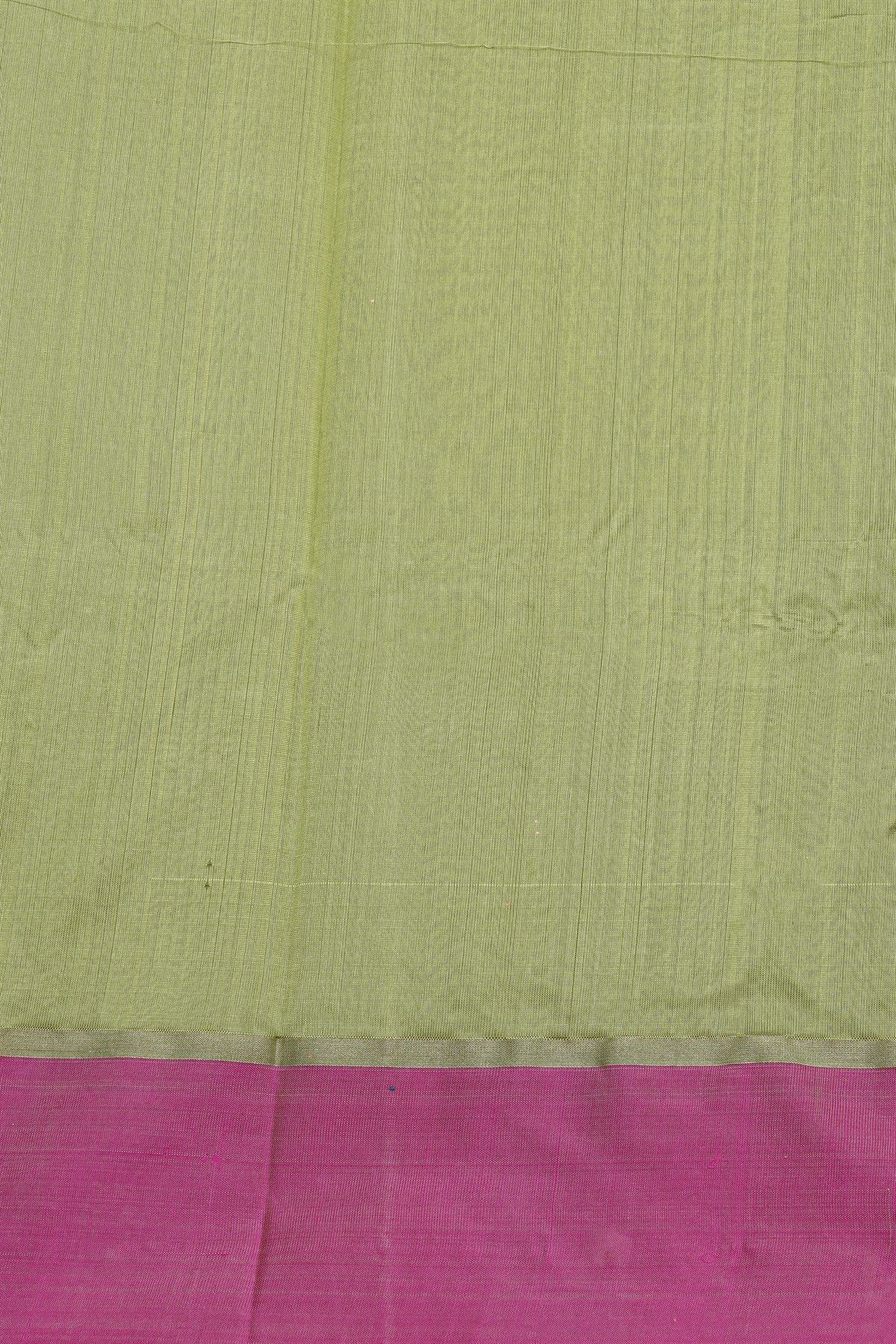 Chanderi Silk Sage Green Saree With Floral Buttis Body