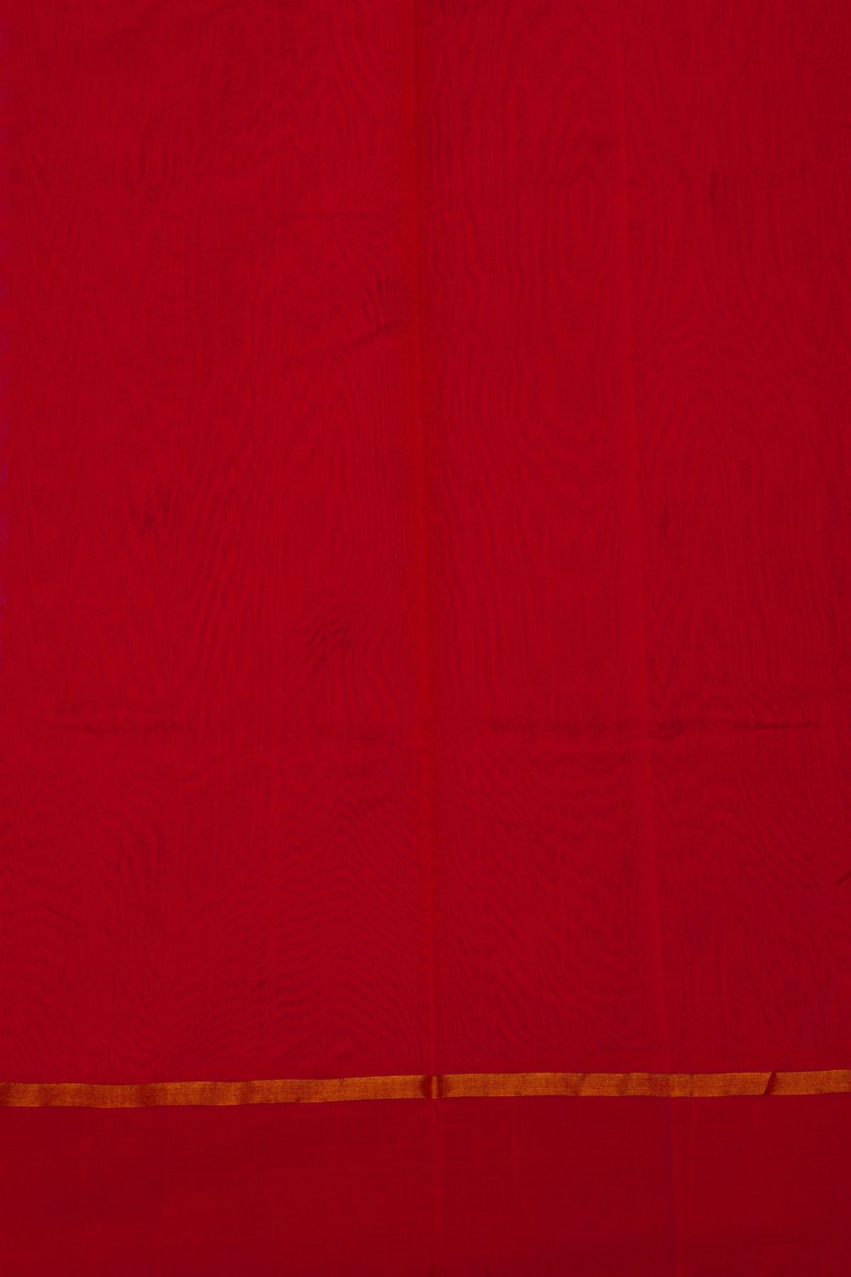 Chanderi Silk Red Saree With Floral Buttis Body