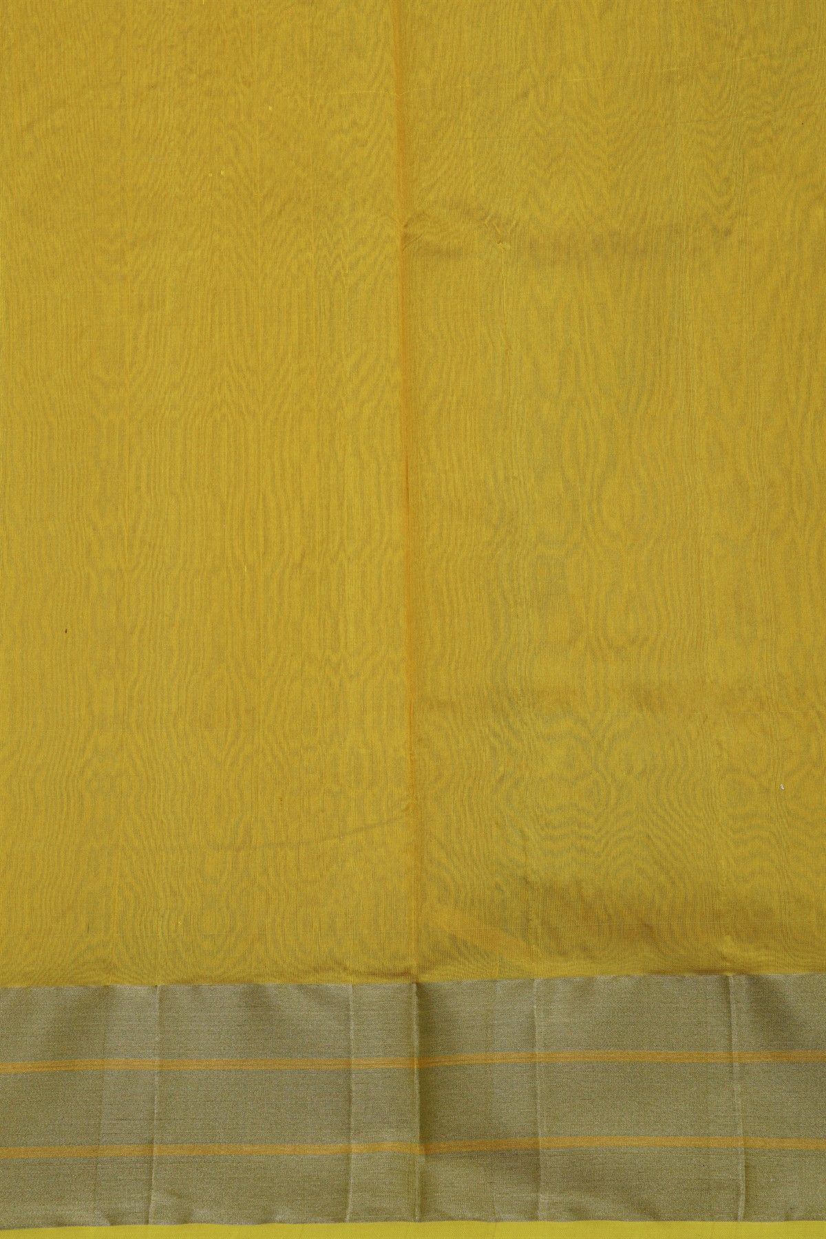 Chanderi Silk Yellow Saree With Kaddi Border