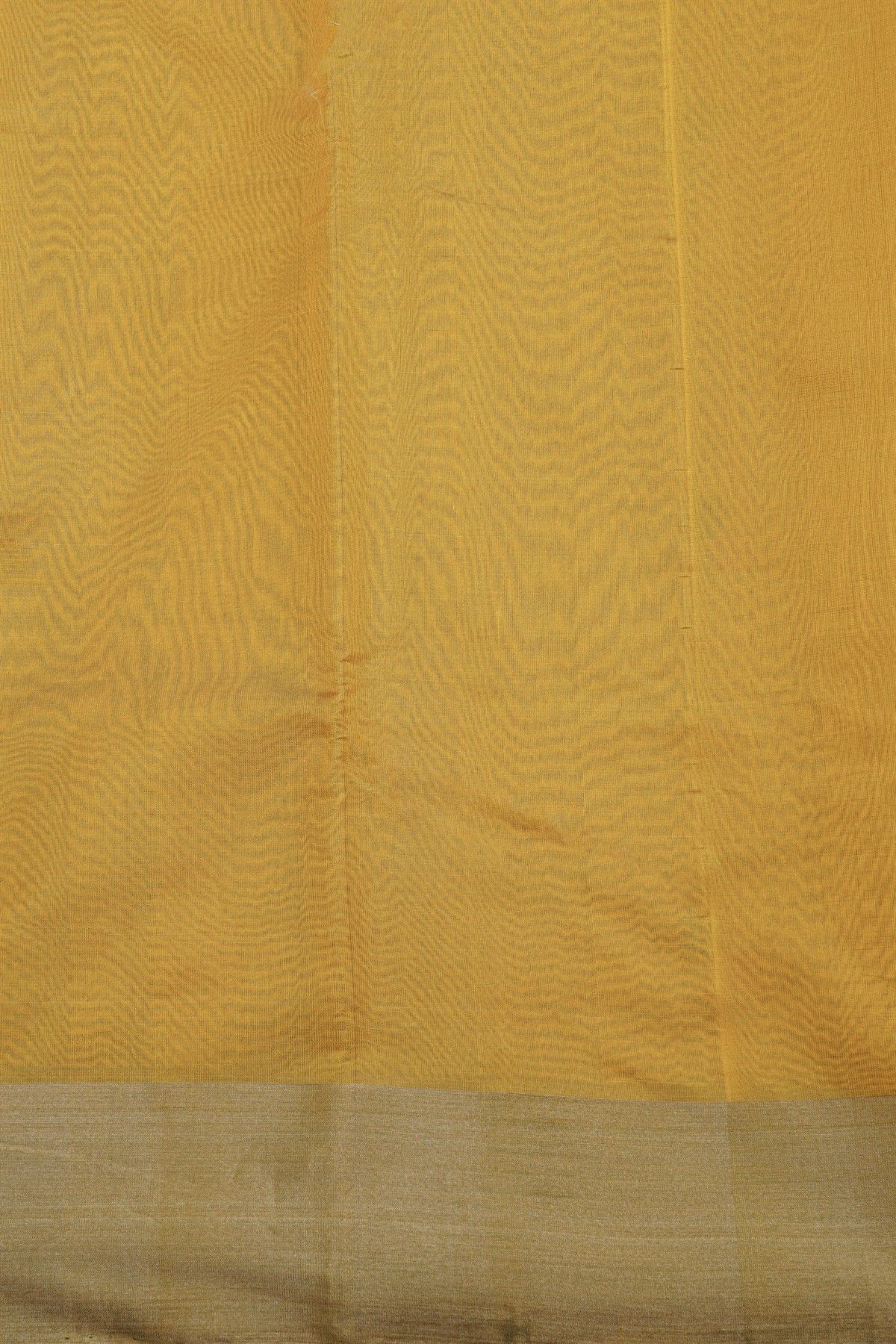 Chanderi Silk Yellow Saree With Kaddi Border