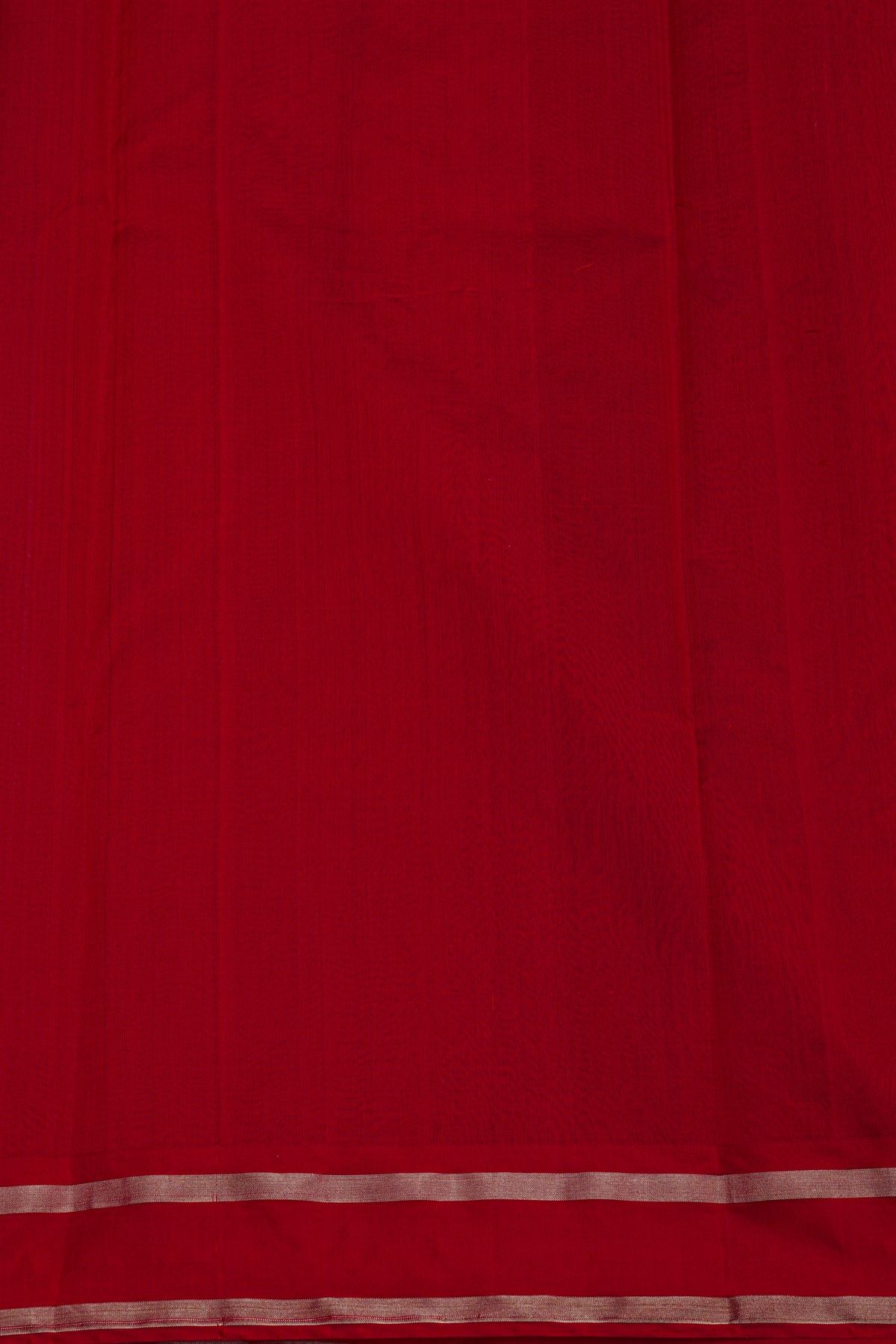 Chanderi Silk Red Saree With Florals And Buttis Body