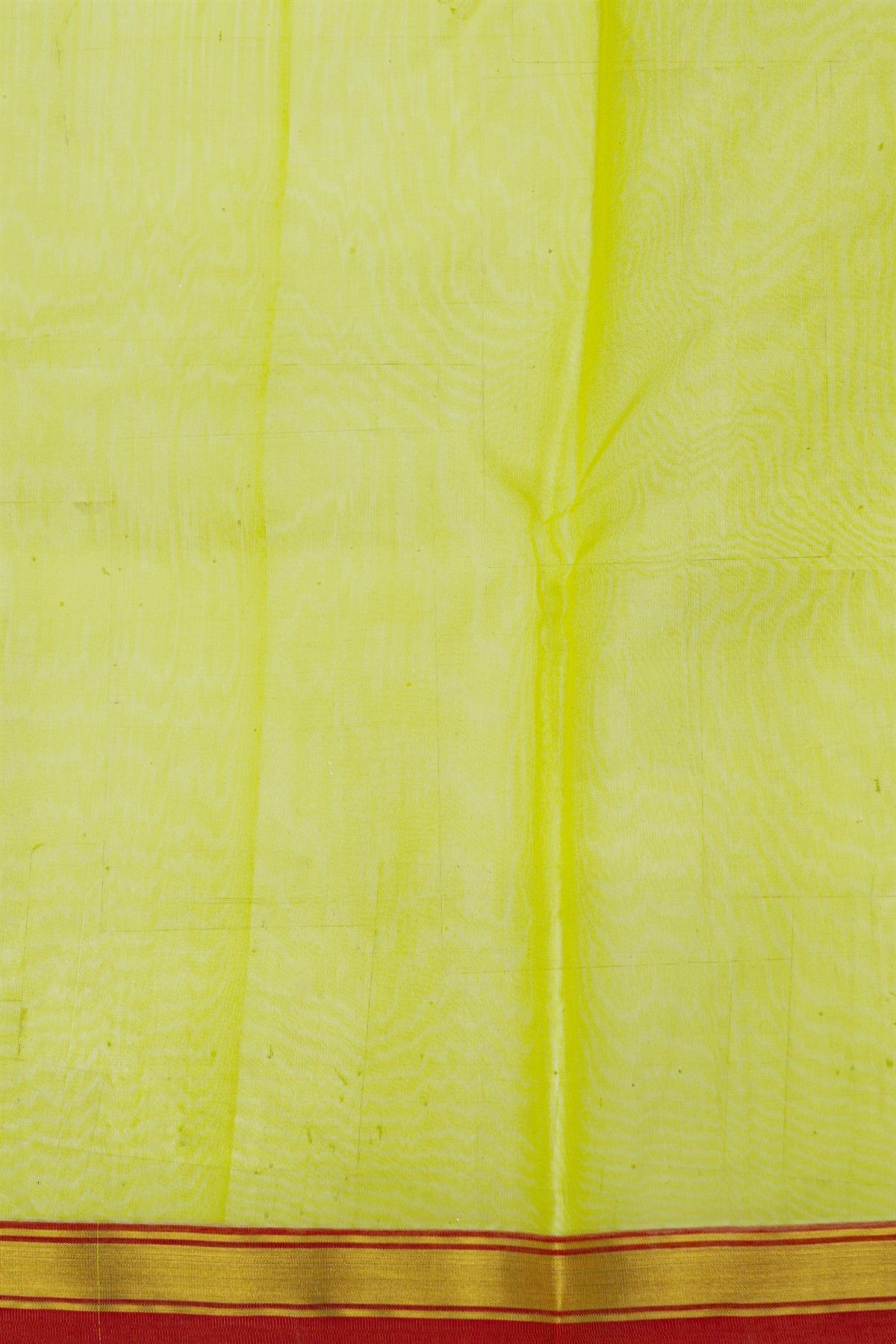 Chanderi Silk Light Yellow Saree With Contrast Kaddi Border