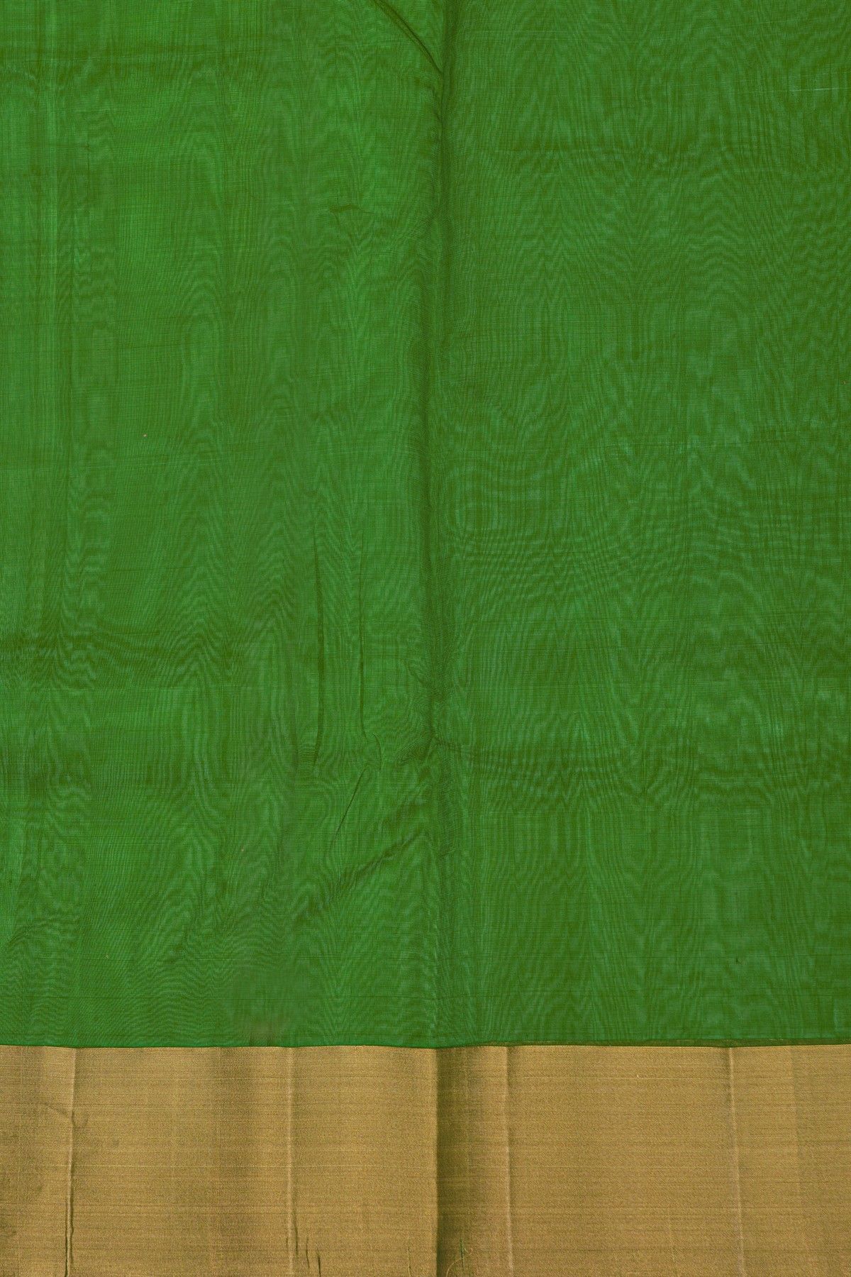 Chanderi Sico Bottle Green Saree With Kaddi Border