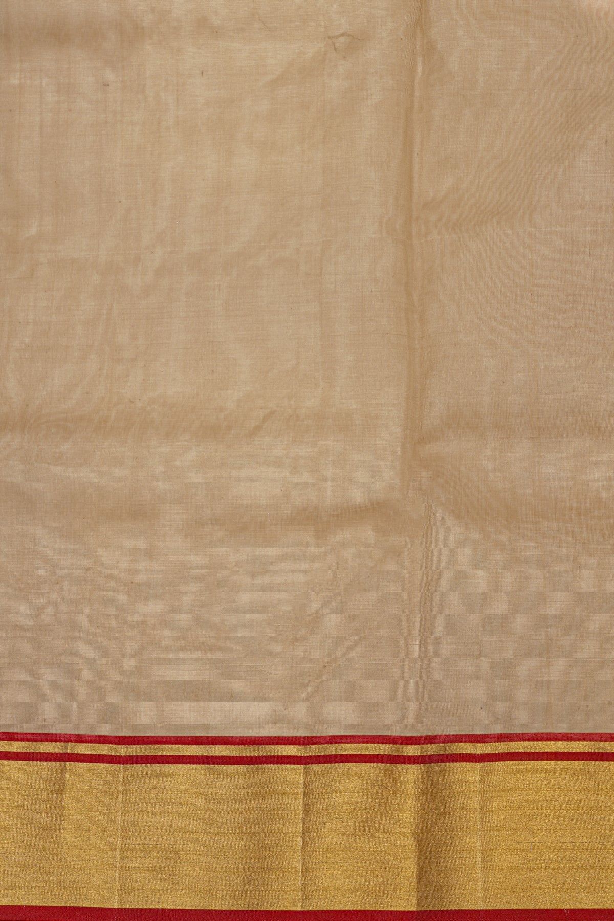 Chanderi Sico Peach Saree With Kaddi Border