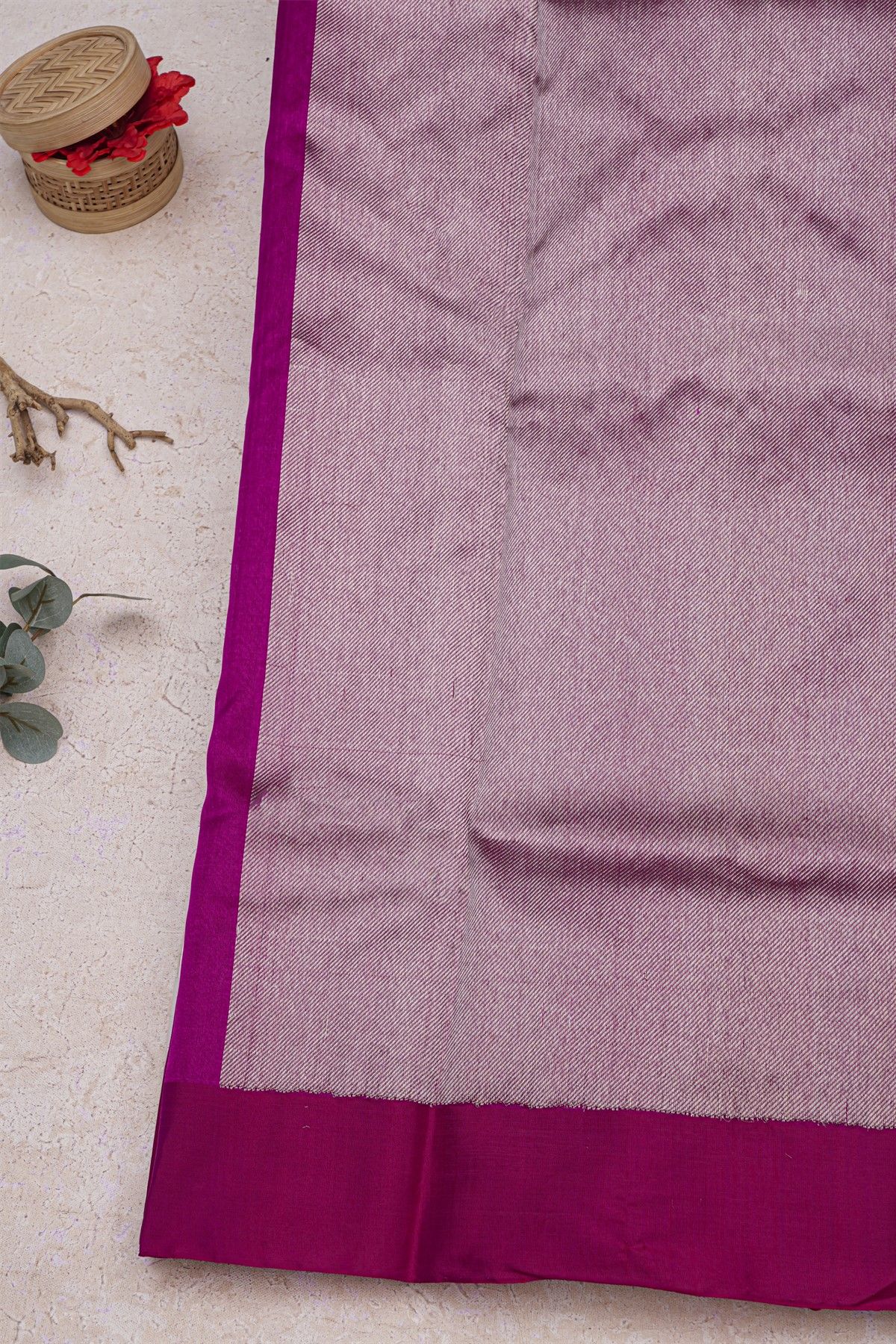 Chanderi Silk Pink Saree With Meenakari Buttis Body