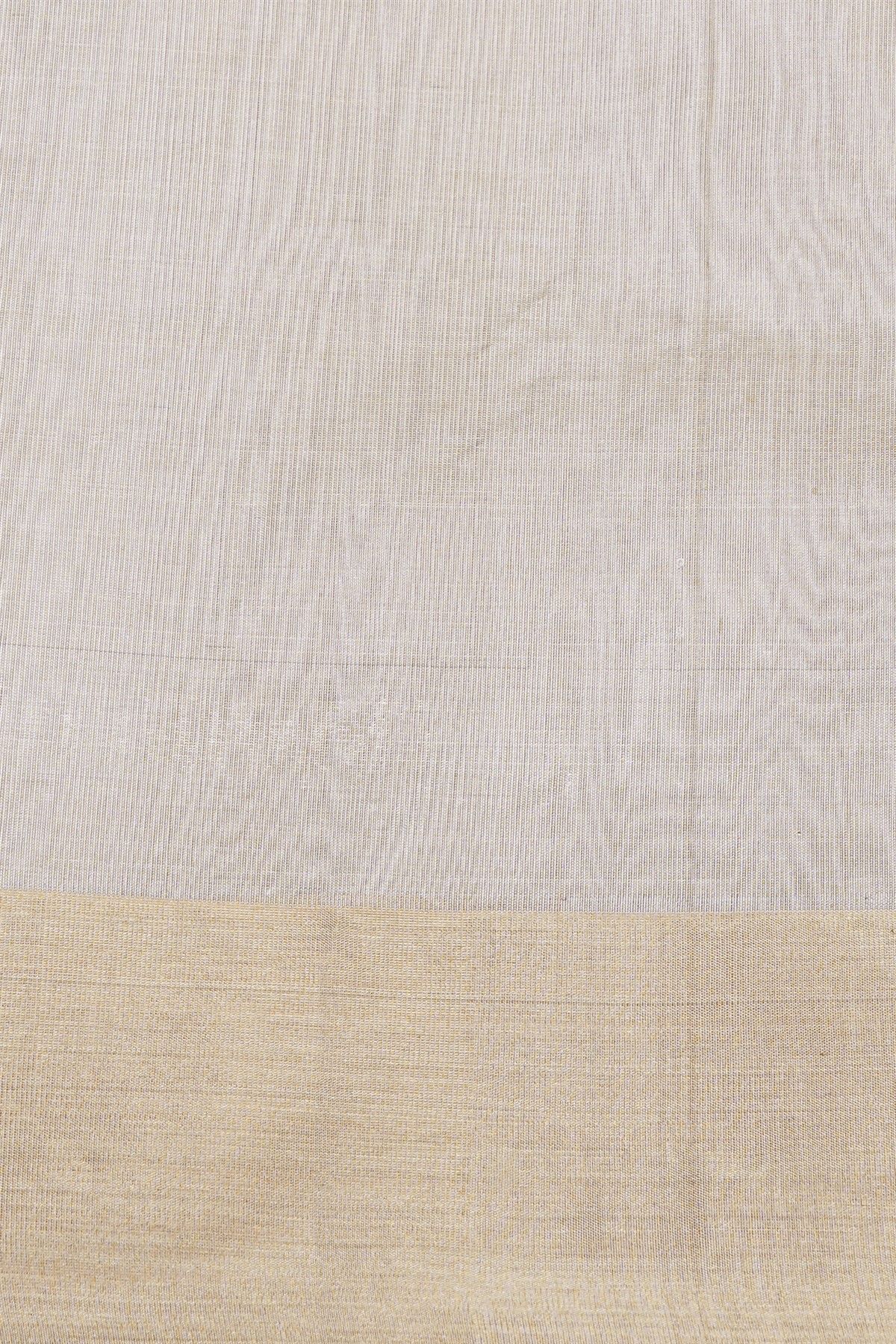 Chanderi Silk Cream Saree With Meenakari Buttis