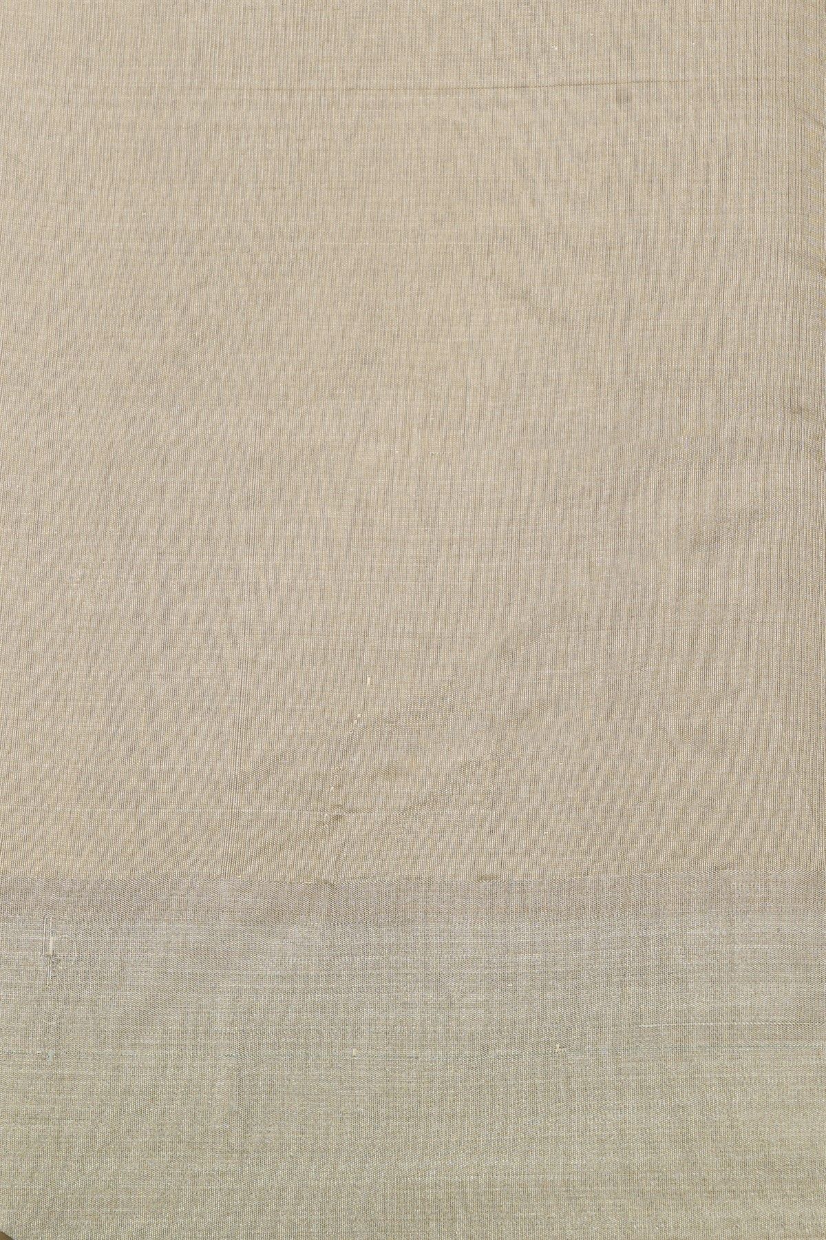 Chanderi Silk Beige Saree With Meenakari Buttis Body