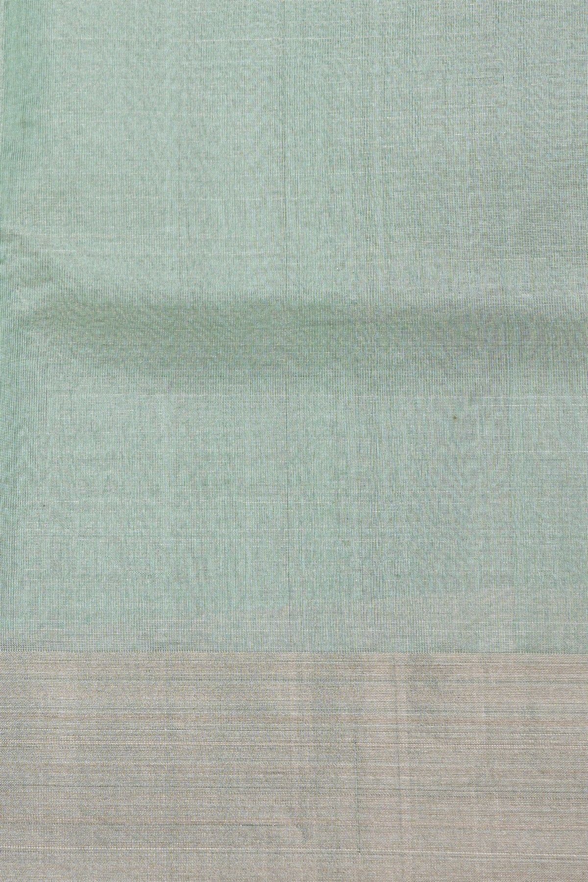 Chanderi Silk Ice Blue Saree With Meenakari Buttis Body