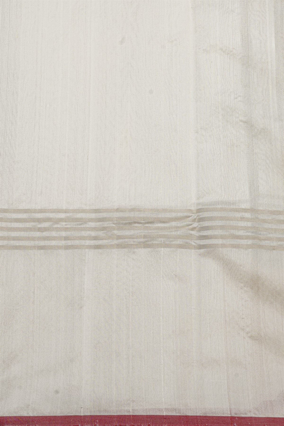 Chanderi Silk Off White Saree With Zig Zag Body