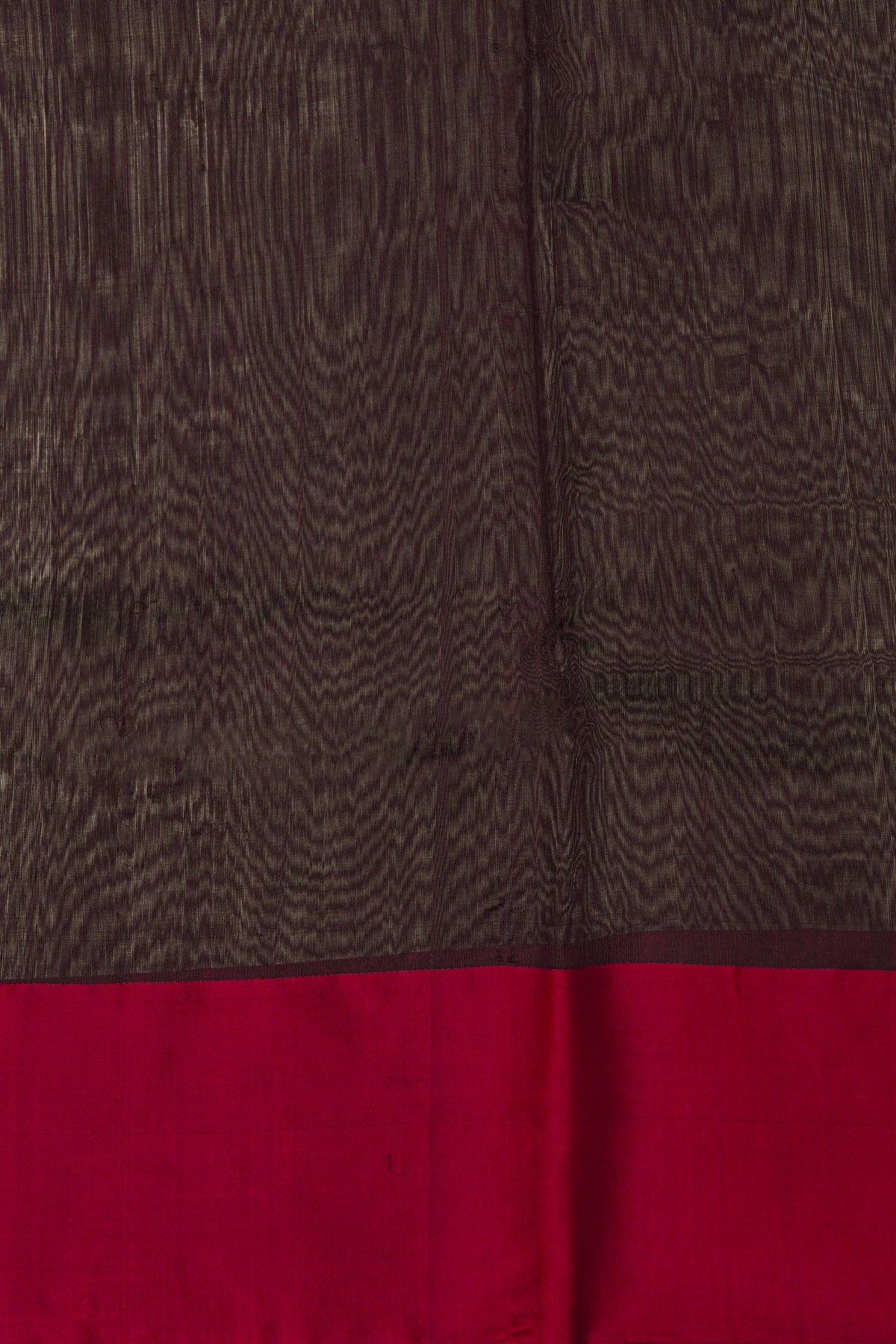 Chanderi Silk Brown Saree With Floral Butti Jaal Body
