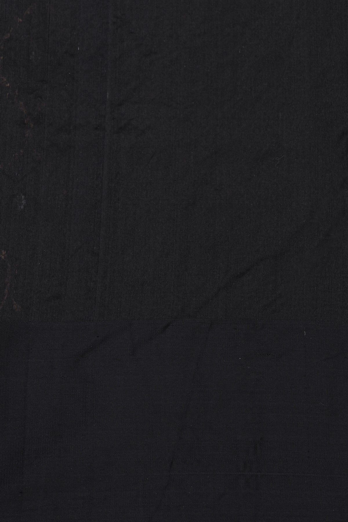 Chanderi Silk Black Saree With Florals In Cross Checks Body