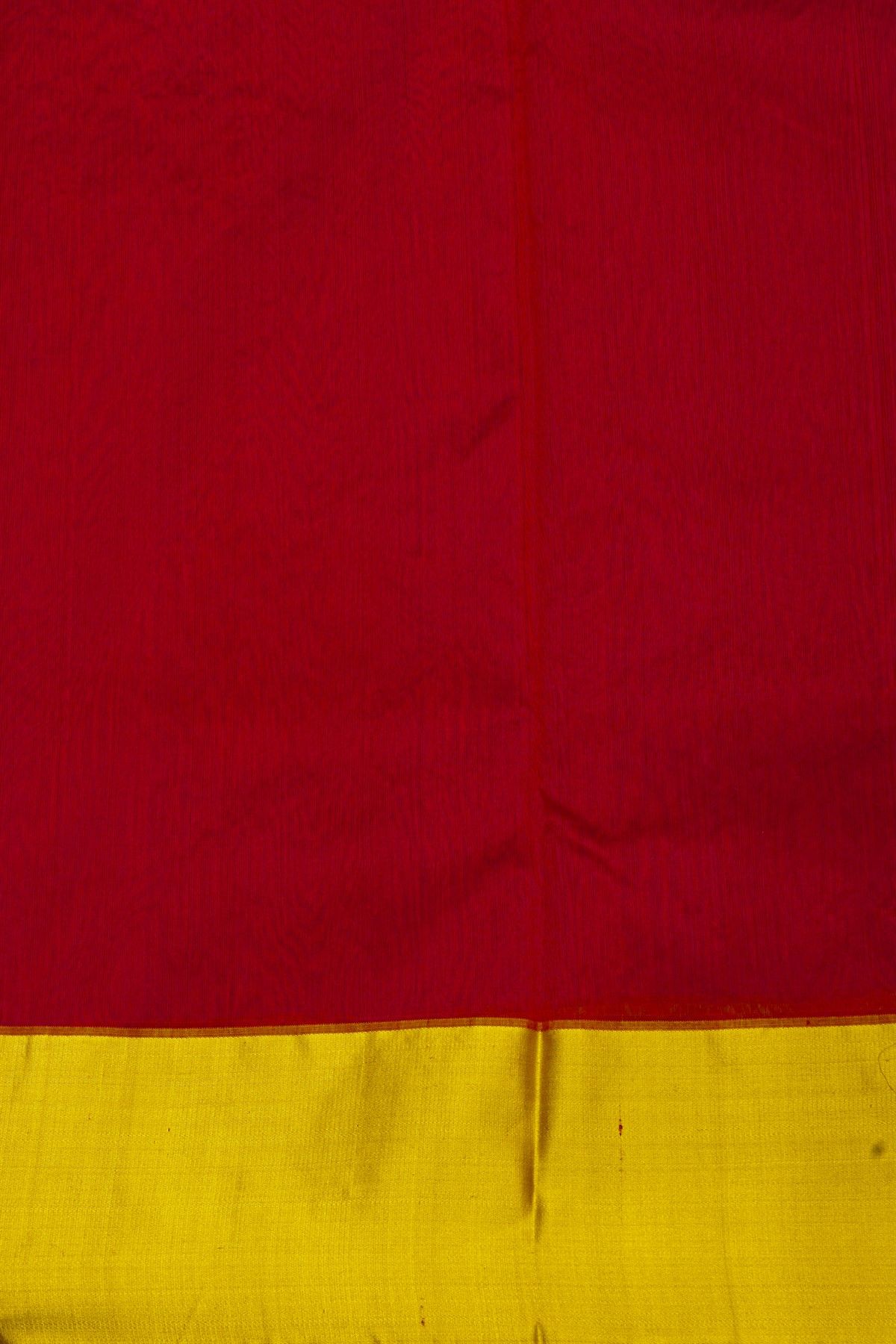 Chanderi Silk Red Saree With Floral Jaal Body