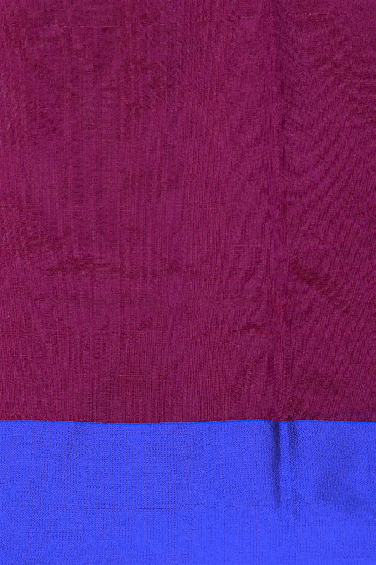 Chanderi Silk Magenta Saree With Florals In Cross Checks Body