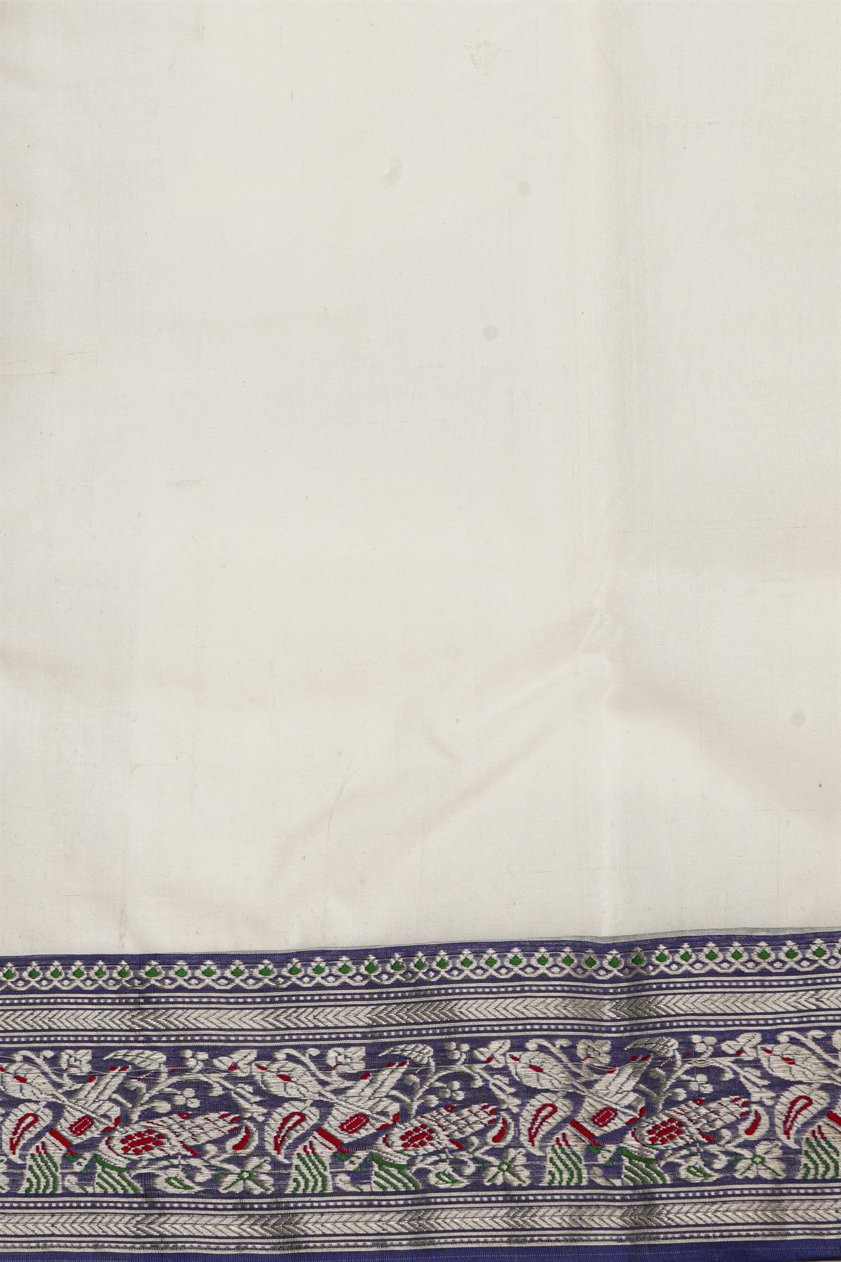 Chanderi Silk Off White Saree With Floral And Buttis Body