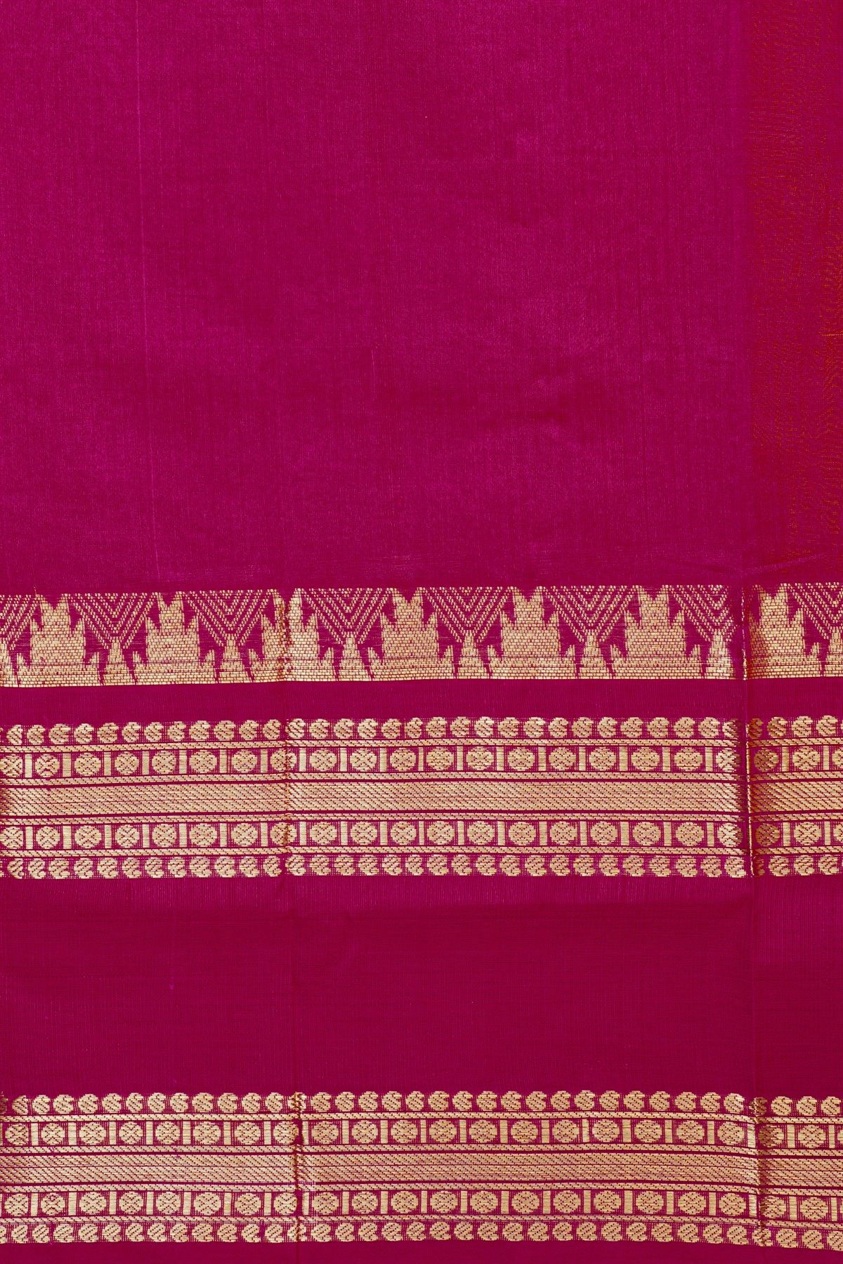Kuppadam Sico Golden Yellow Saree With Gap Motifs Border
