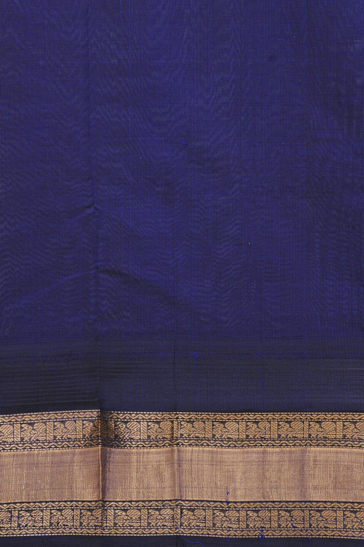 Chanderi Silk Rani Pink Saree With Peacocks Motifs Border