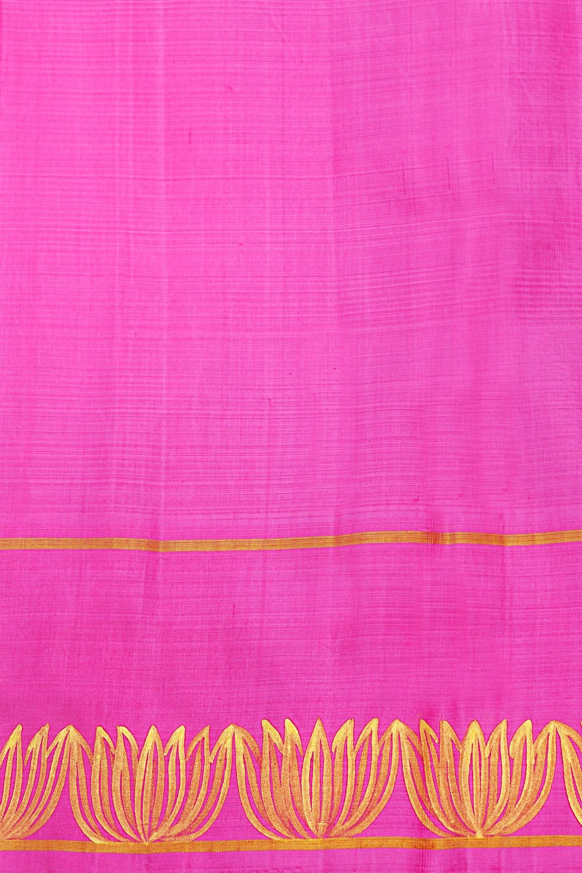 Gadwal Silk Off White Saree With Tanjore Hand-Painted Florals Border