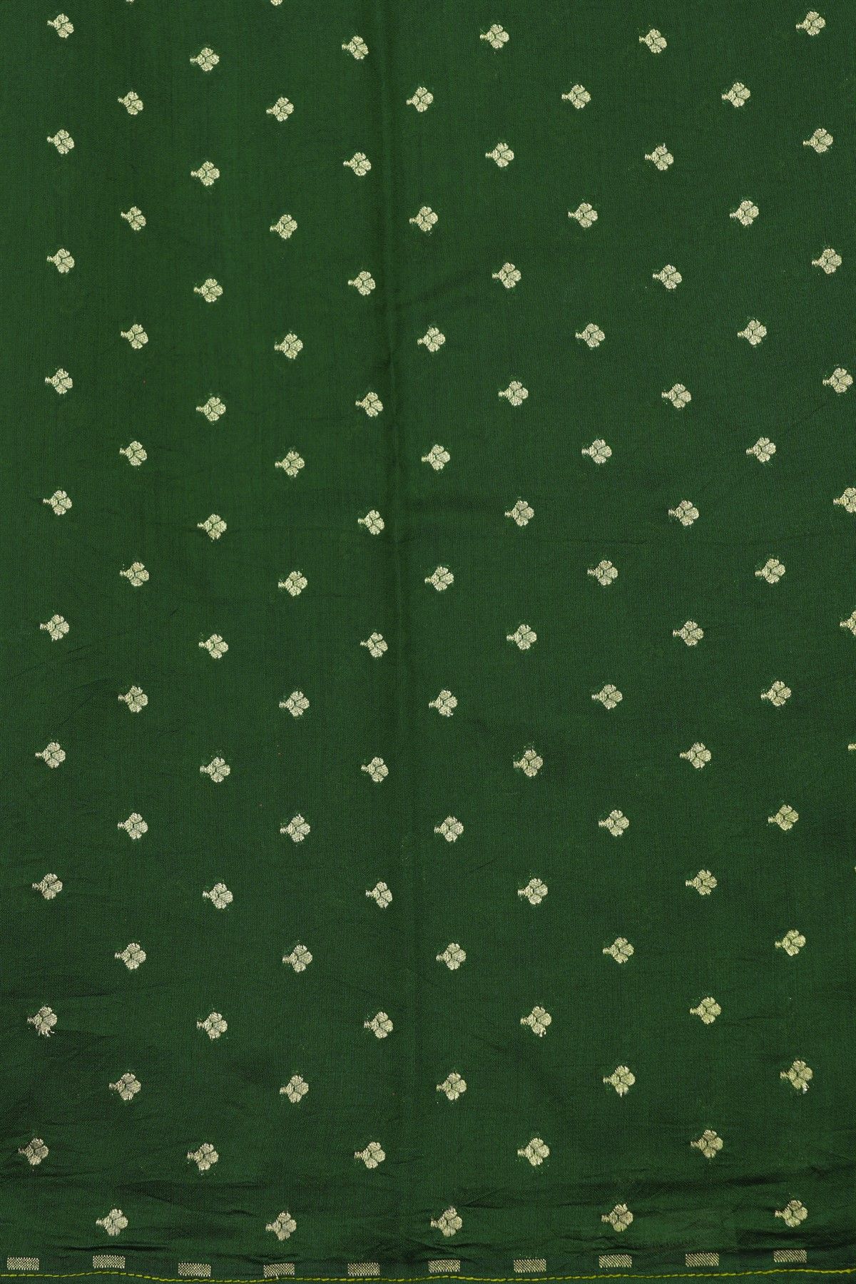 Fancy Tussar Bottle Green Saree With Bird Buttis In Thread Work Body