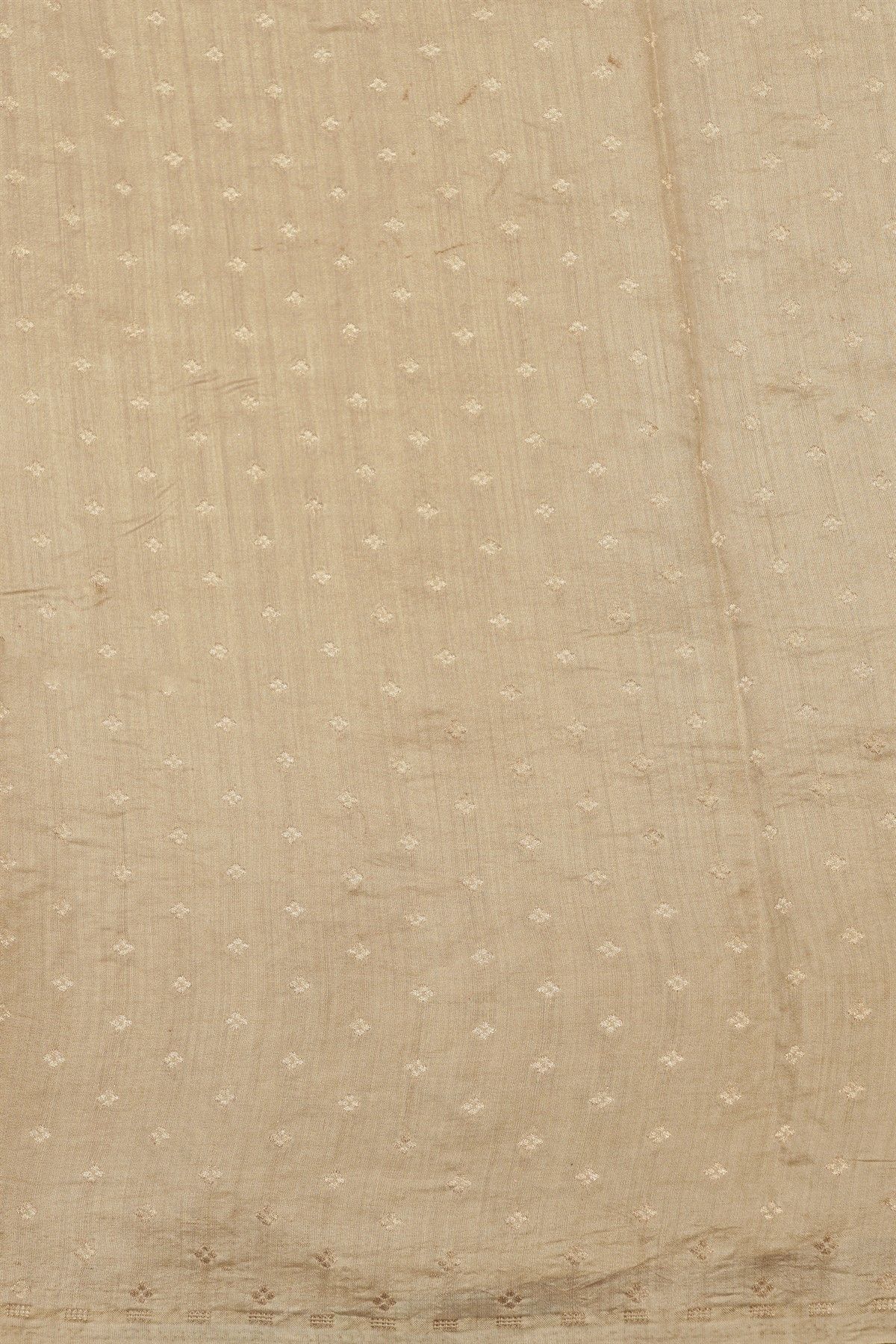 Fancy Tussar Off White Saree With Florals And Butterflies In Thread Work Border