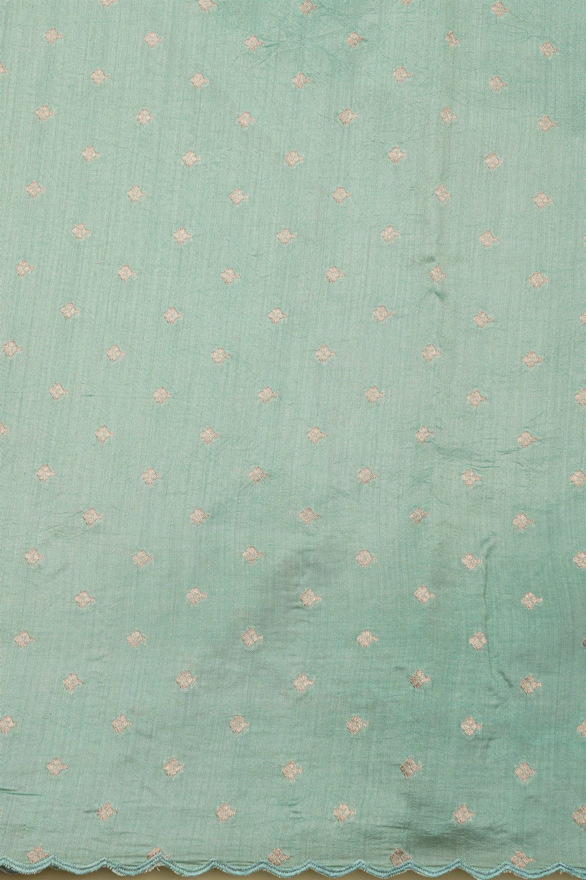 Fancy Kora Sky Blue Saree With Cut Work Border