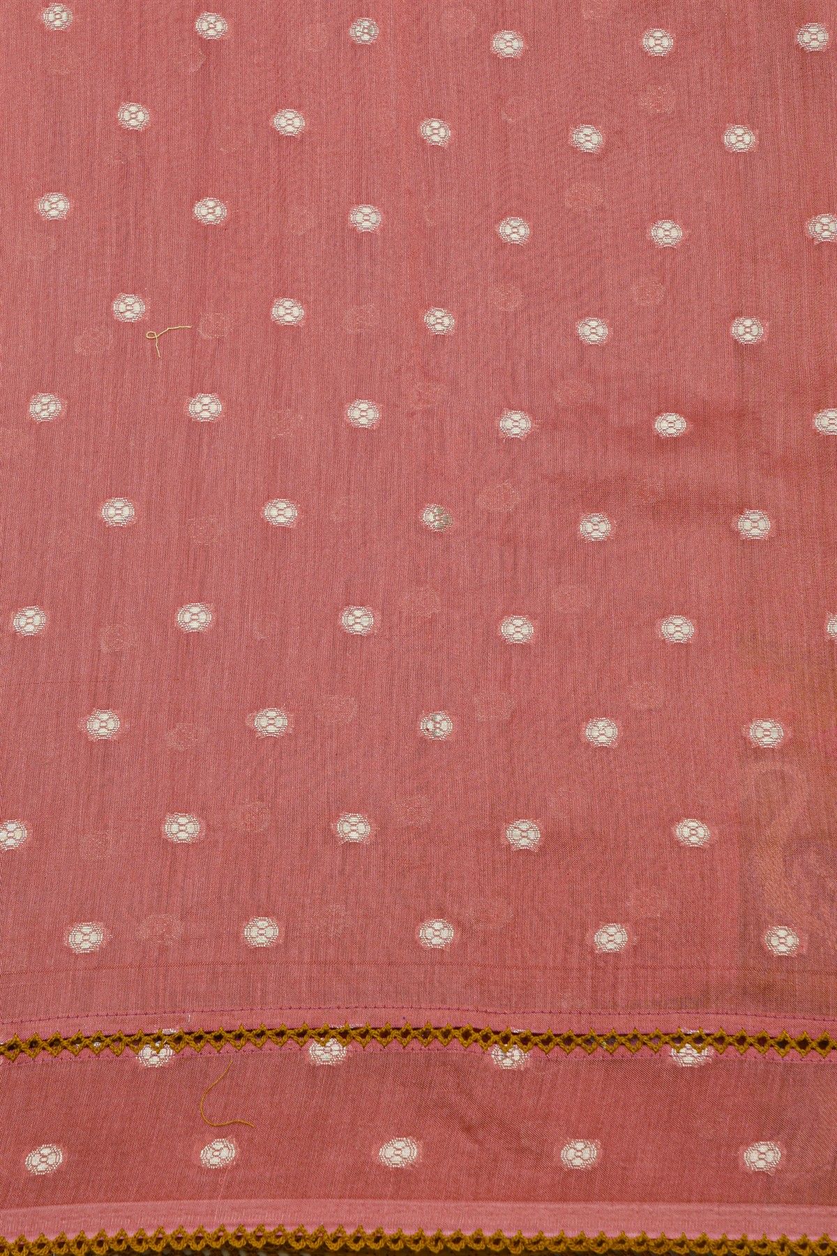 Fancy Kora Red Saree With Florals And Cranes In Thread Work Border