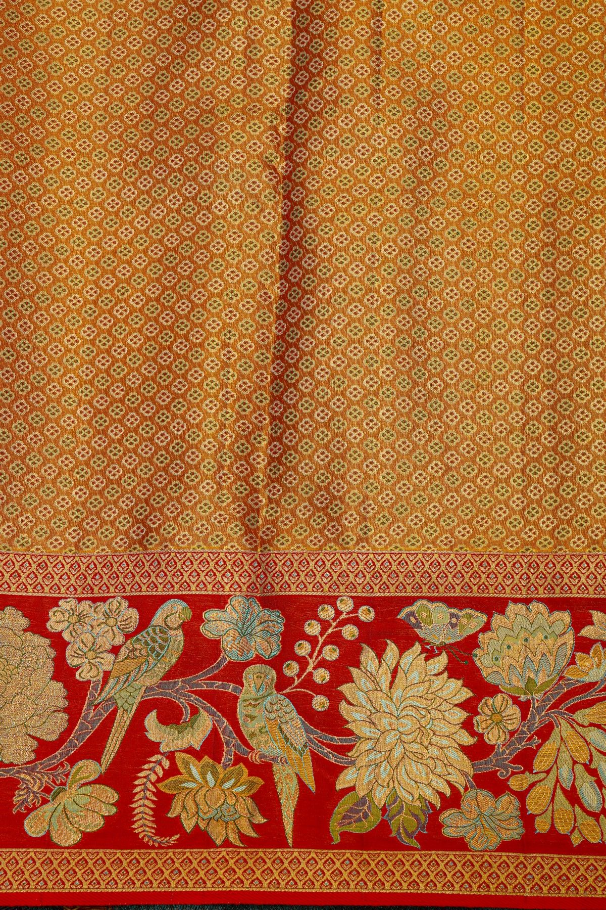 Kancheepuram Silk Sea Green Saree With All Over Meenakari