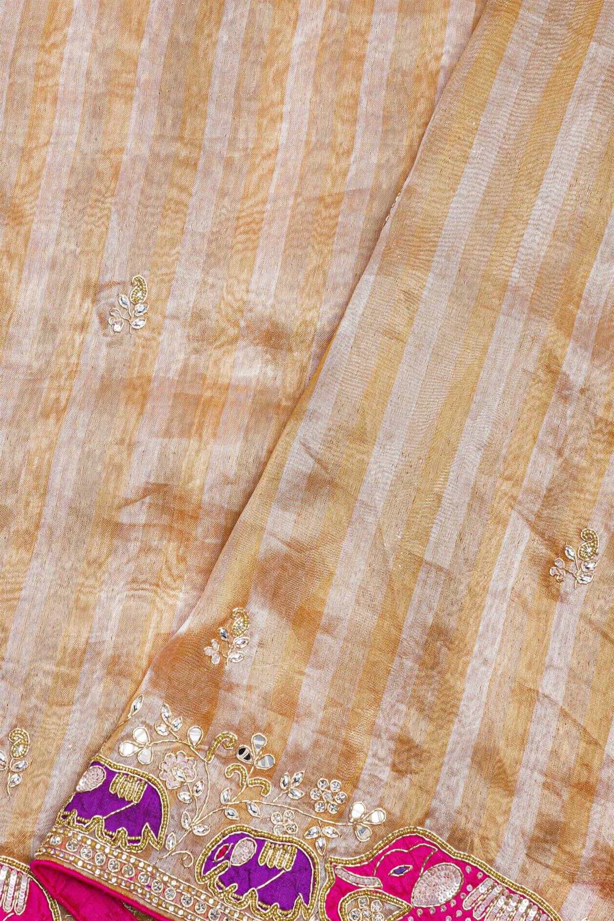 Fancy Tissue Multi-Colour Saree