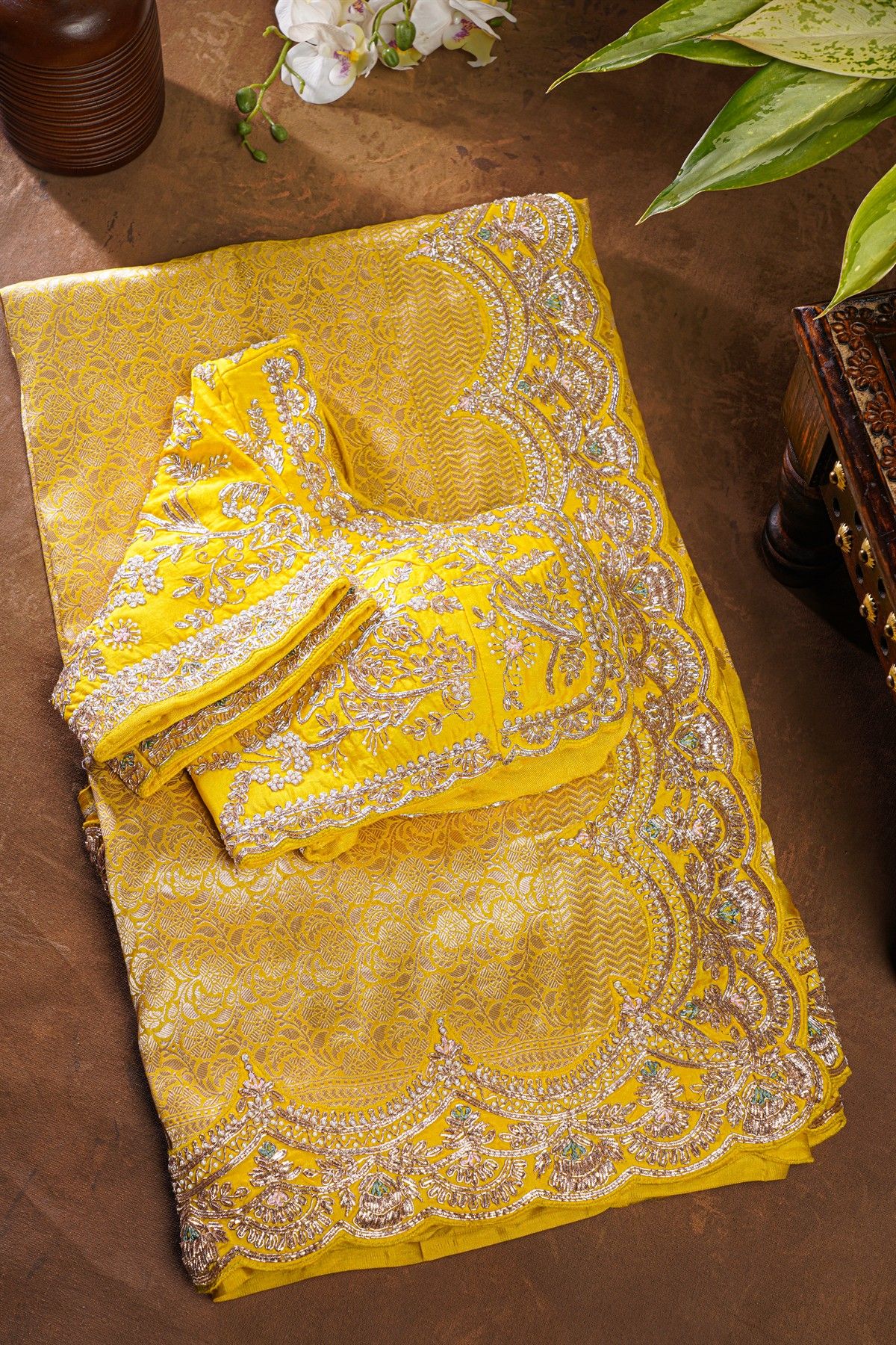 Fancy Silk Yellow Saree
