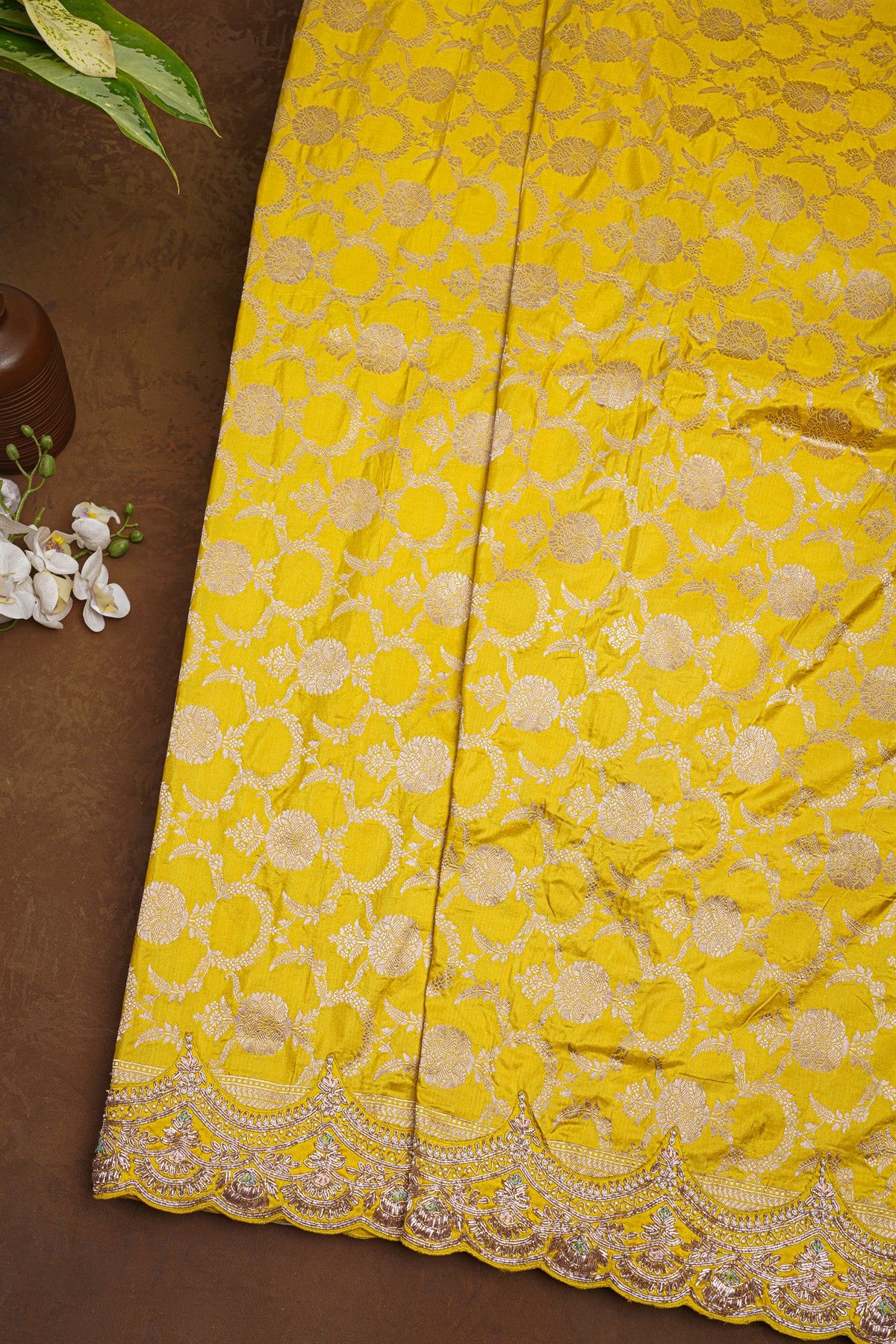 Fancy Silk Yellow Saree