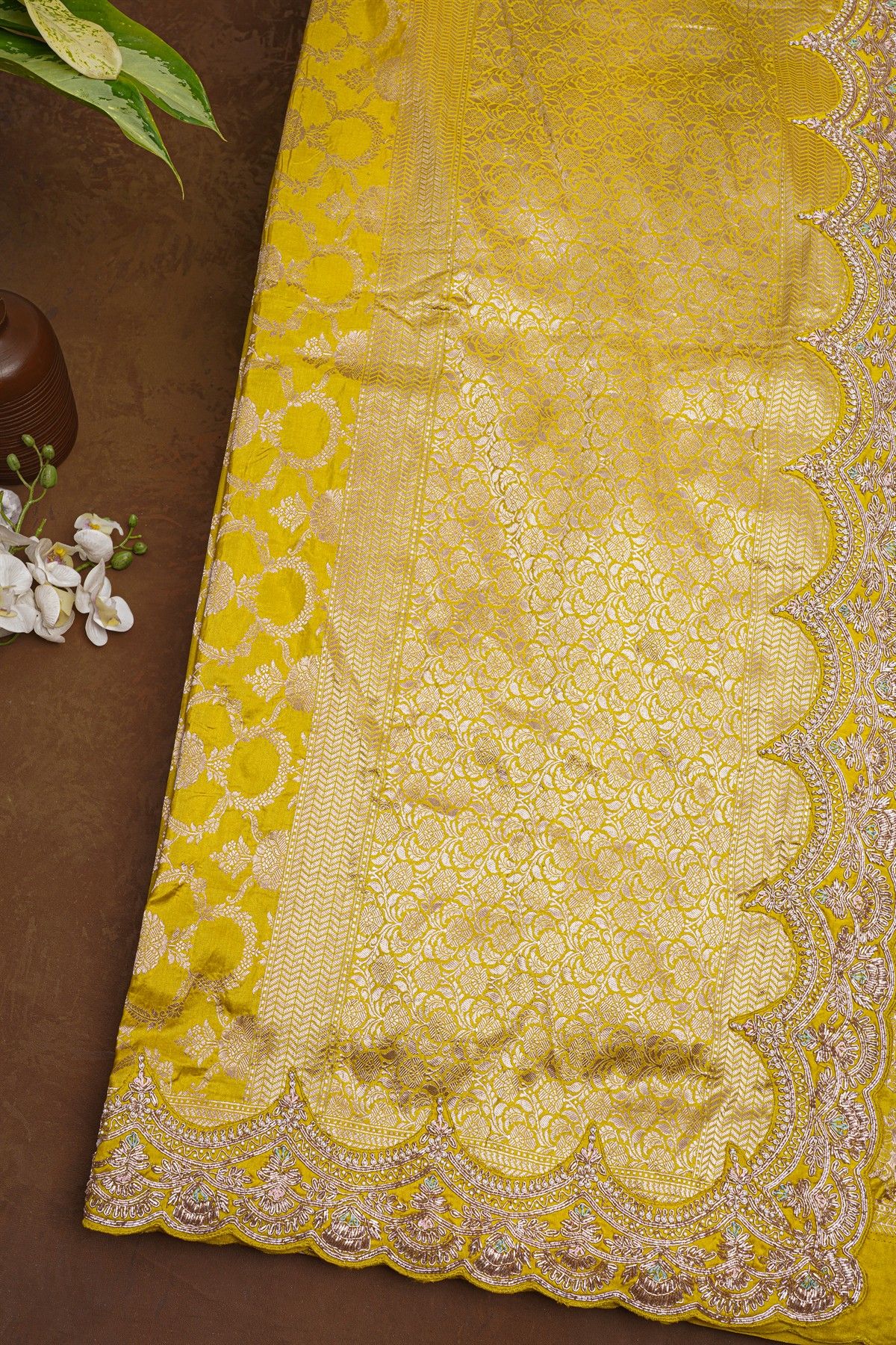 Fancy Silk Yellow Saree
