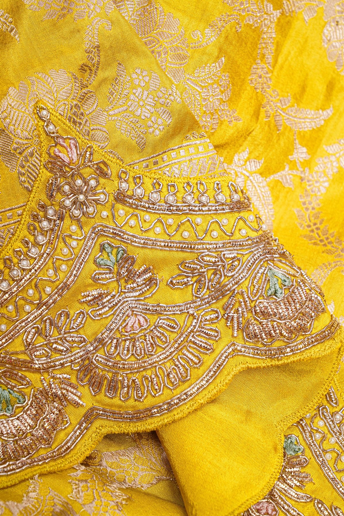 Fancy Silk Yellow Saree