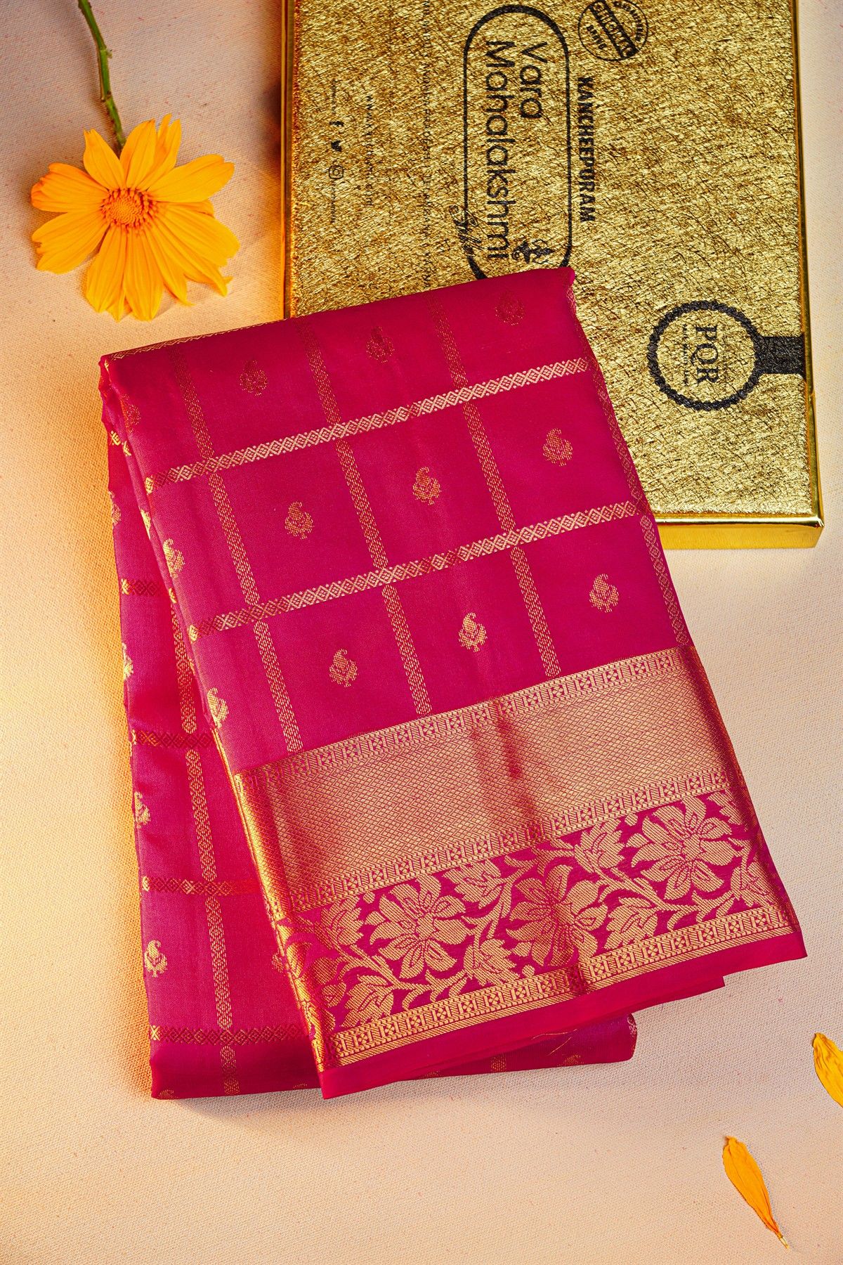 Kancheepuram Silk Magenta Saree