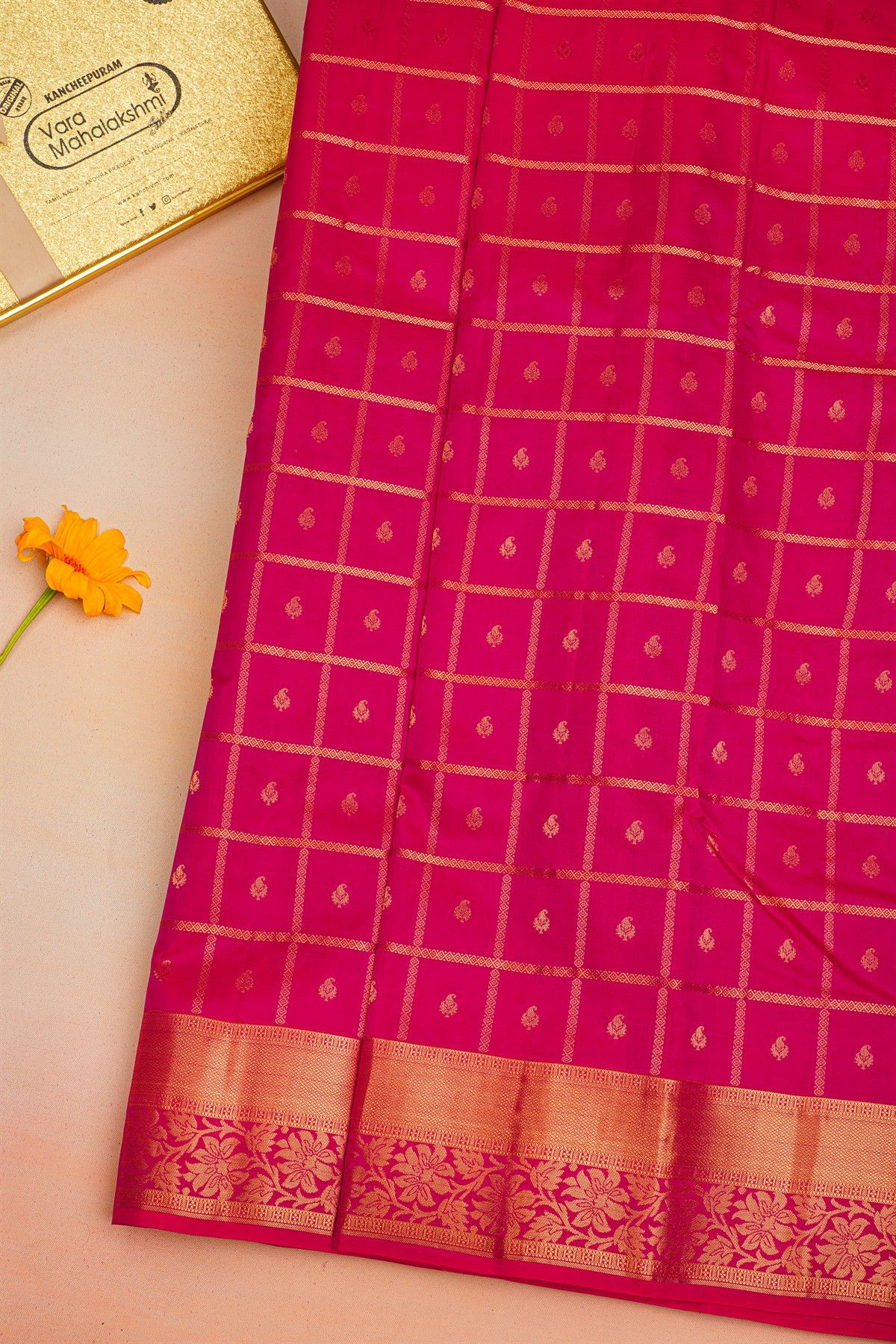 Kancheepuram Silk Magenta Saree