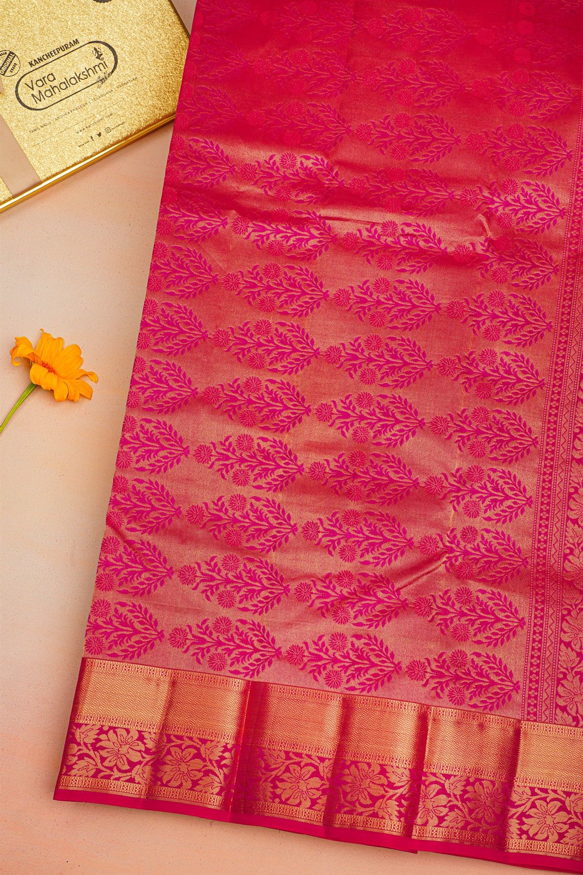 Kancheepuram Silk Magenta Saree