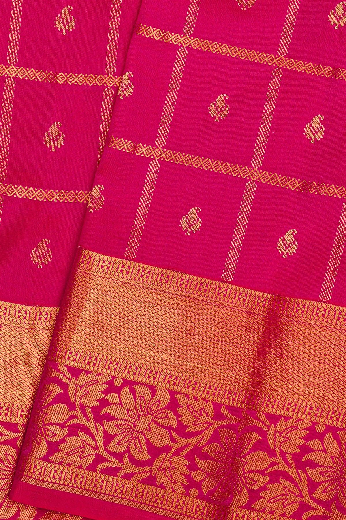 Kancheepuram Silk Magenta Saree