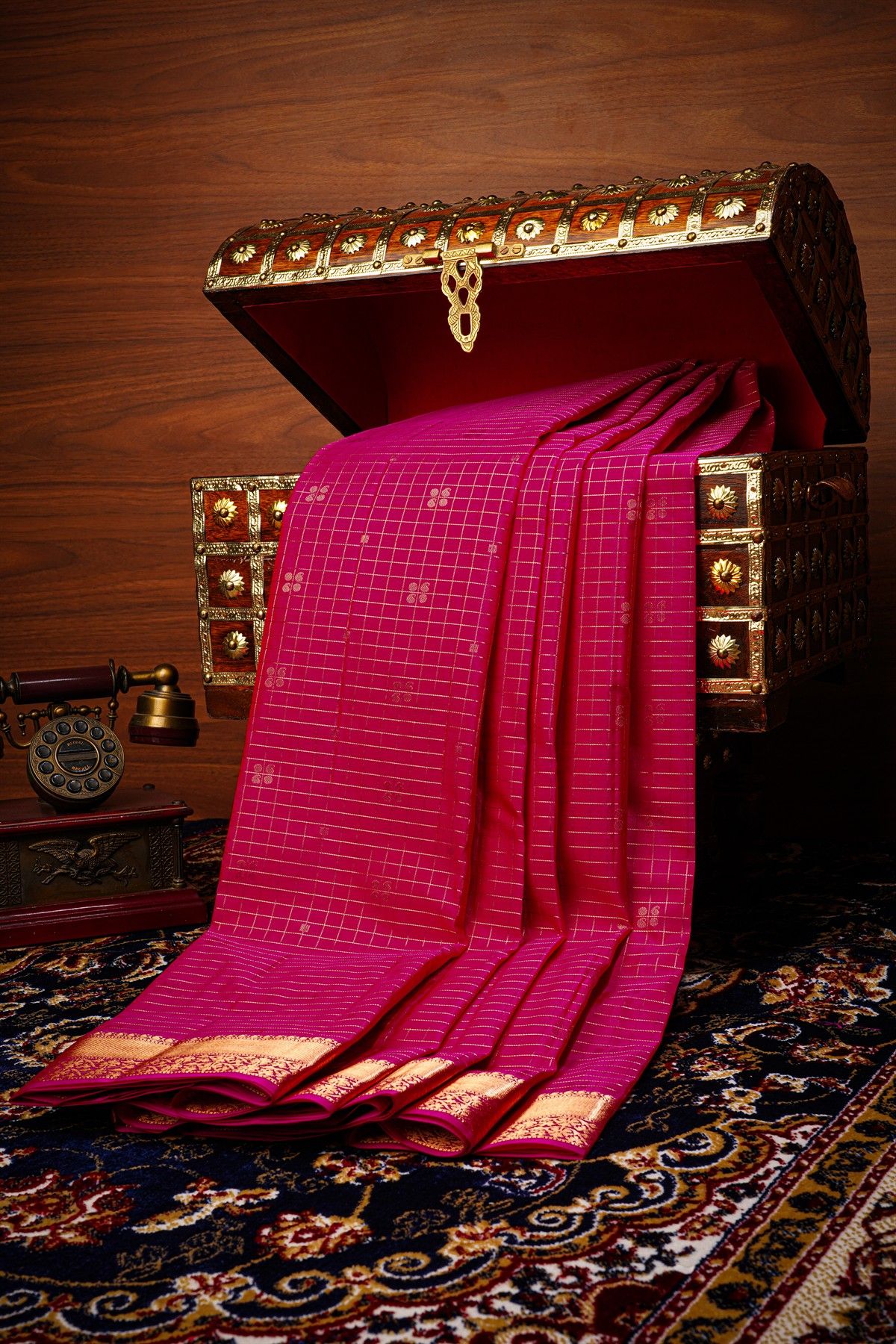 Kancheepuram Silk Pink Saree