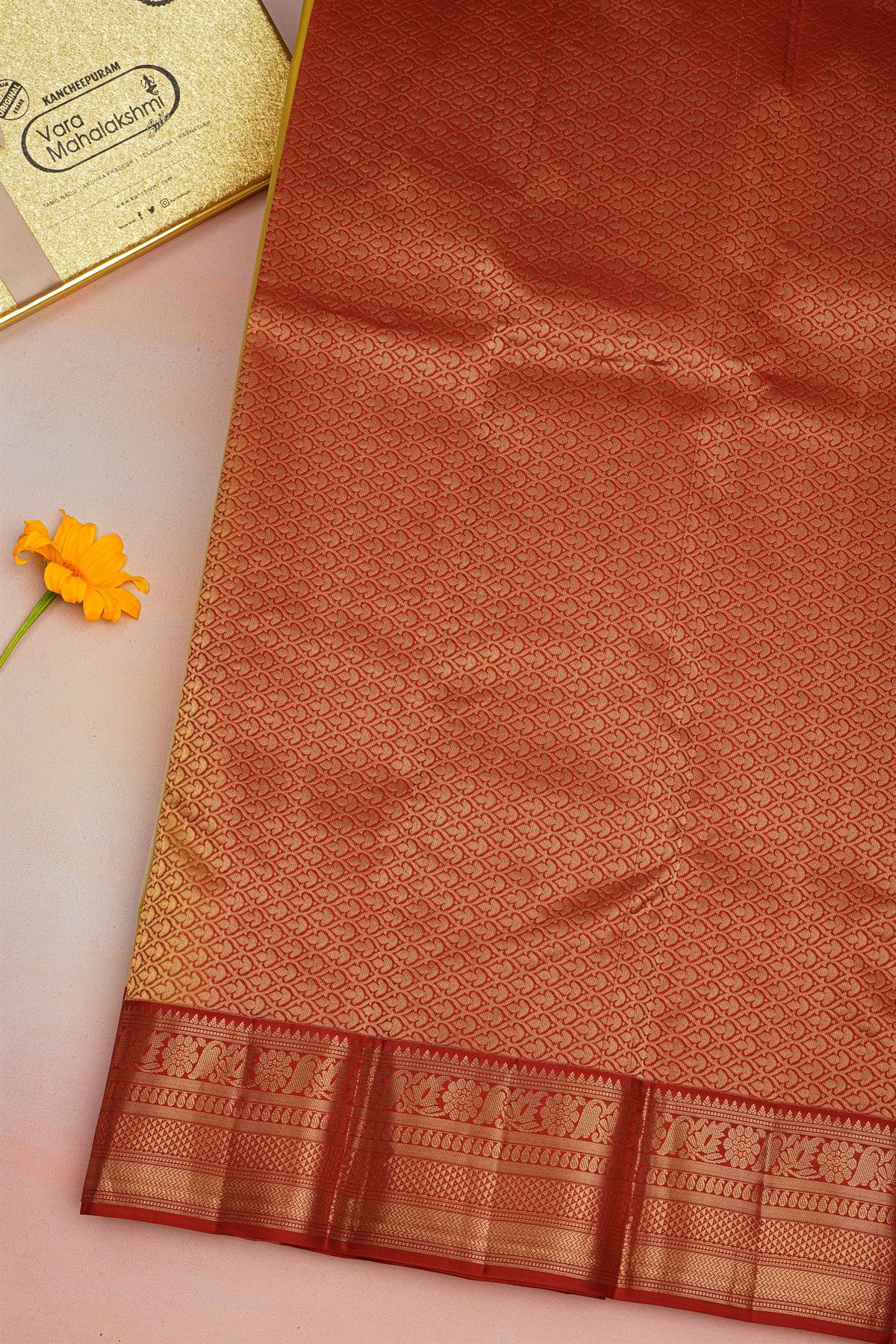 Kancheepuram Silk Off White Saree