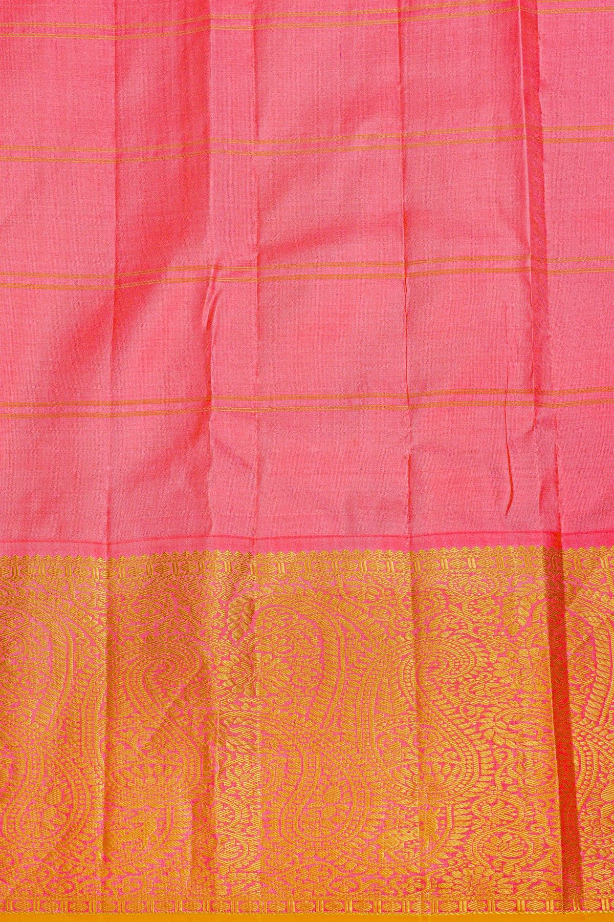 Kancheepuram Silk Mustard Saree