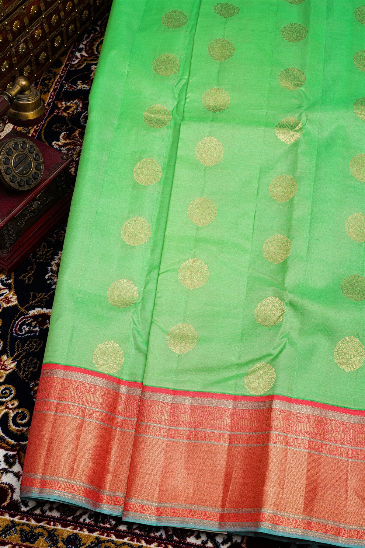 Kancheepuram Silk Sea Green Saree