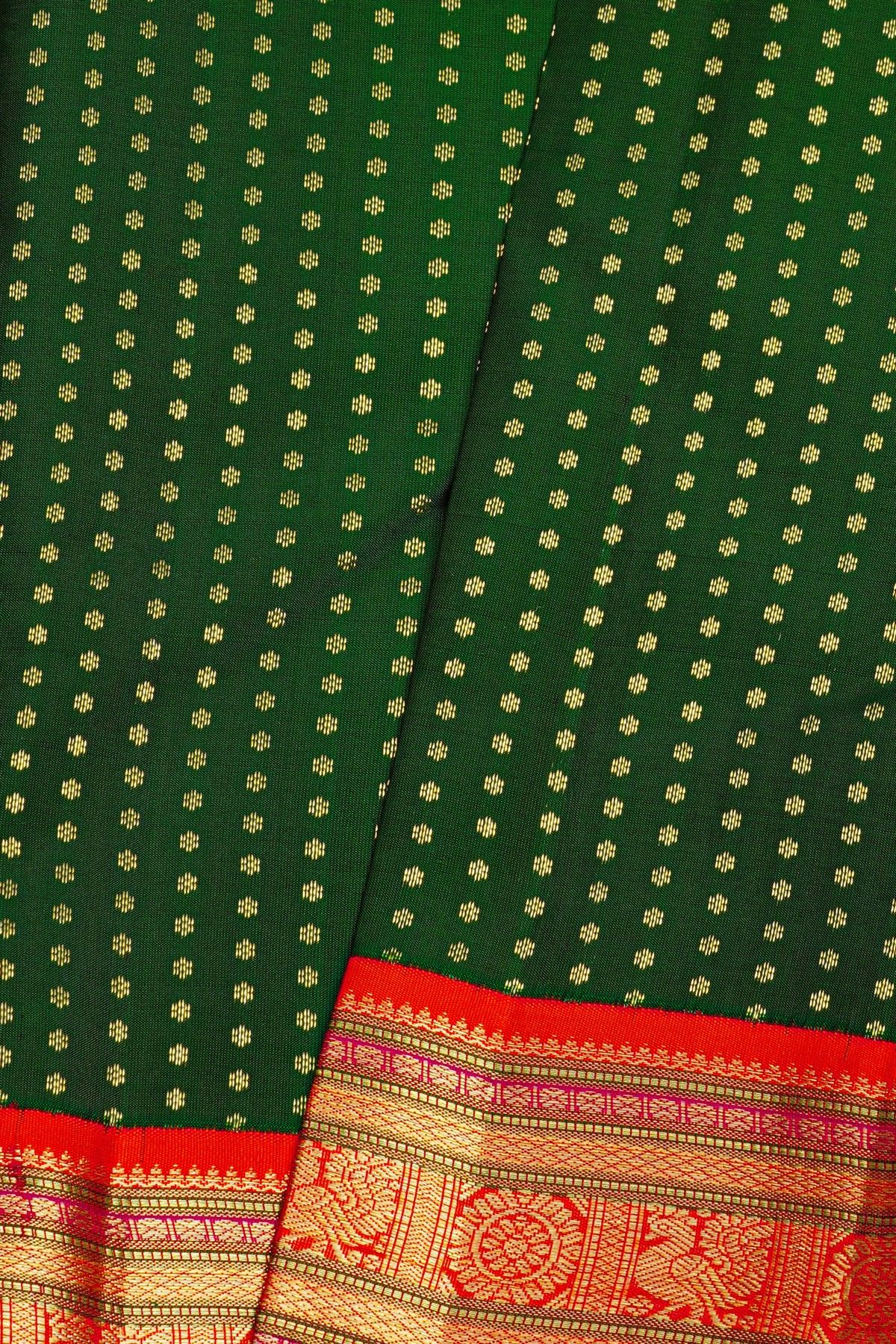 Kancheepuram Silk Bottle Green