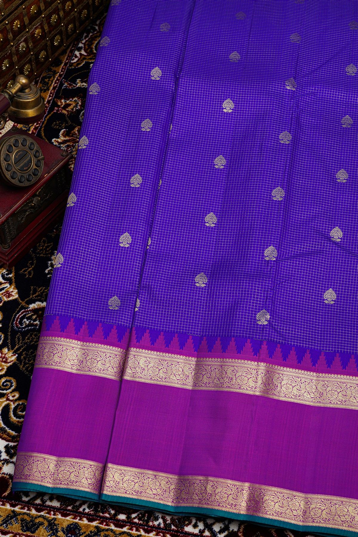 Kancheepuram Silk Royal Blue Saree