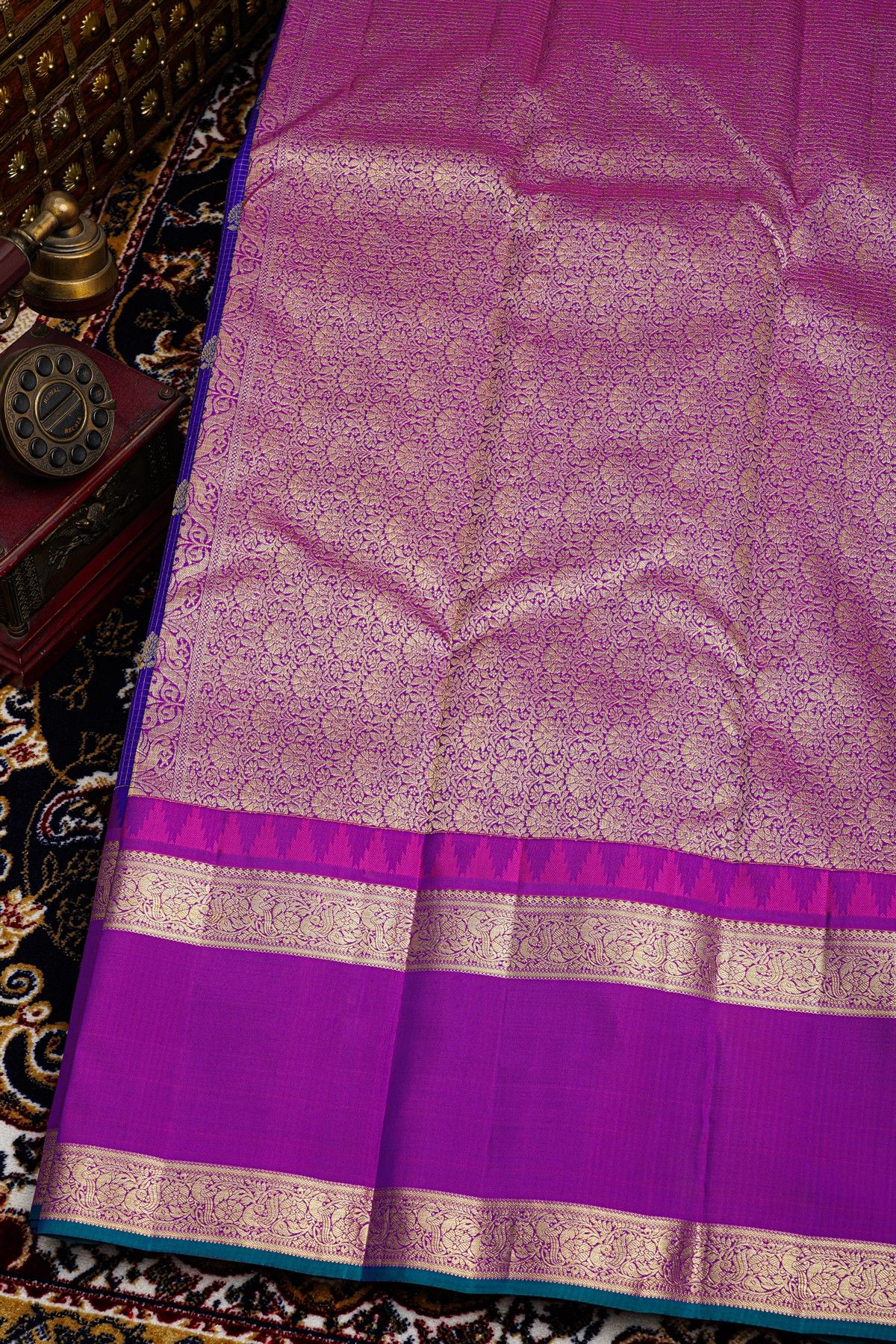 Kancheepuram Silk Royal Blue Saree