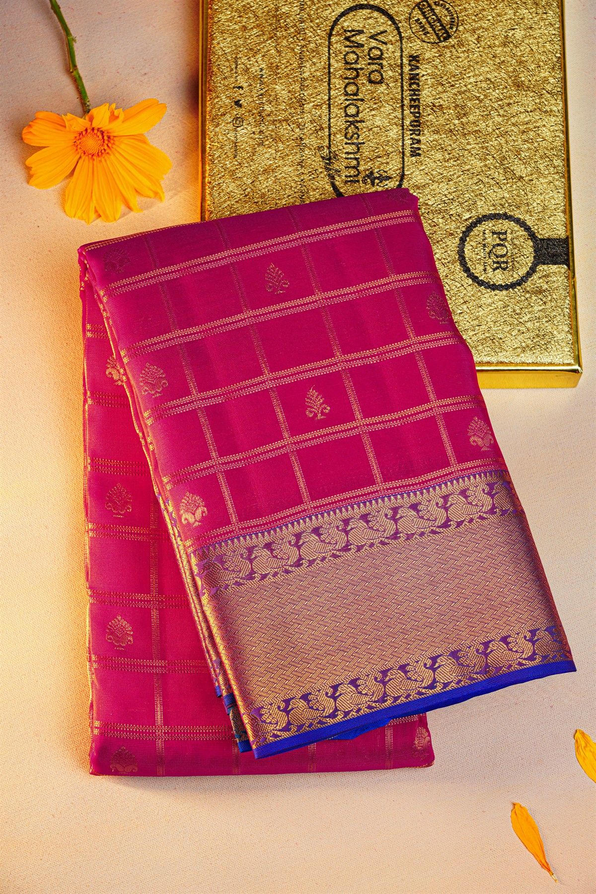 Kancheepuram Silk Pink Saree